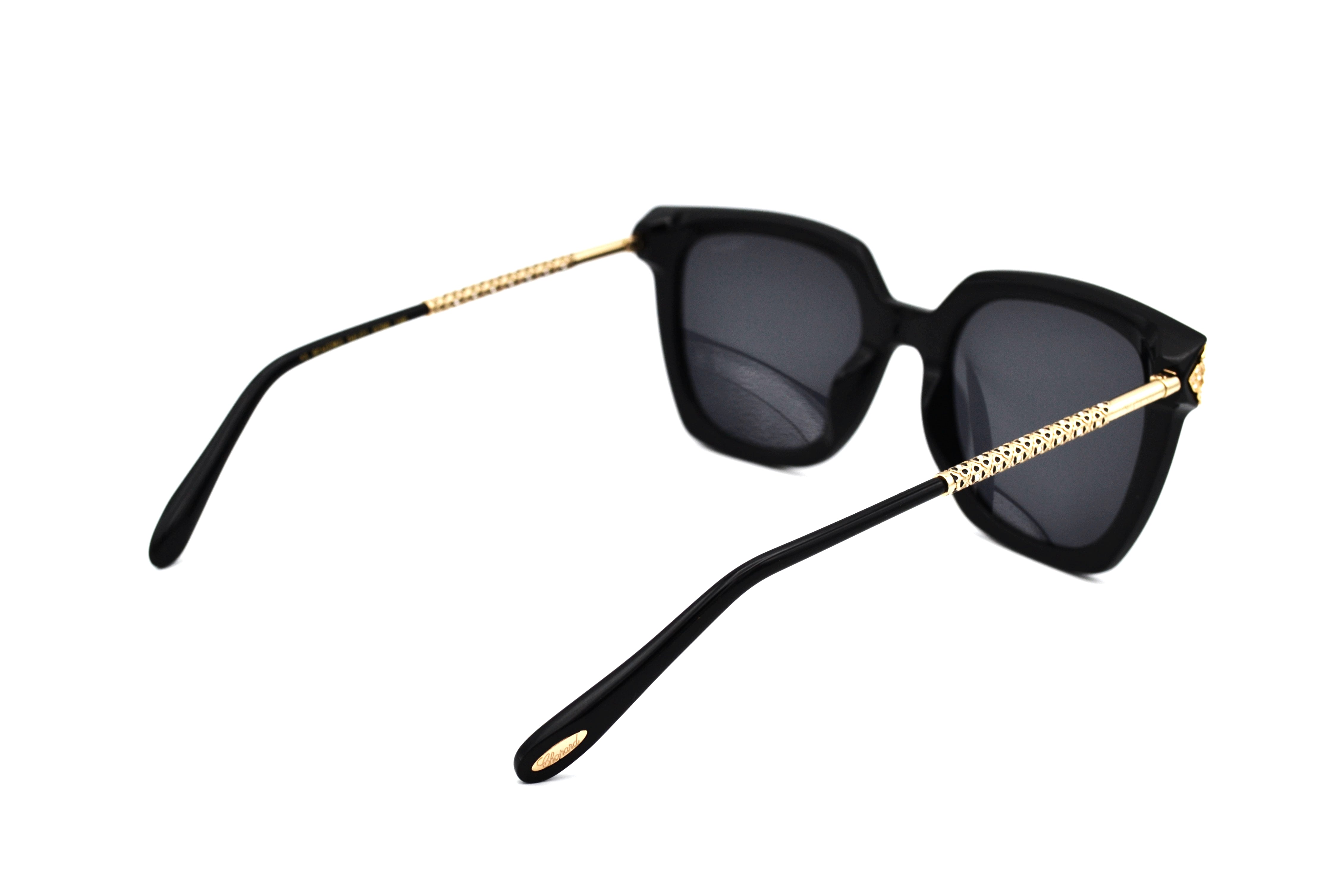 Gafas de sol Chopard SCH336S 0700 Diseño de acetato y metal dorado con cristales