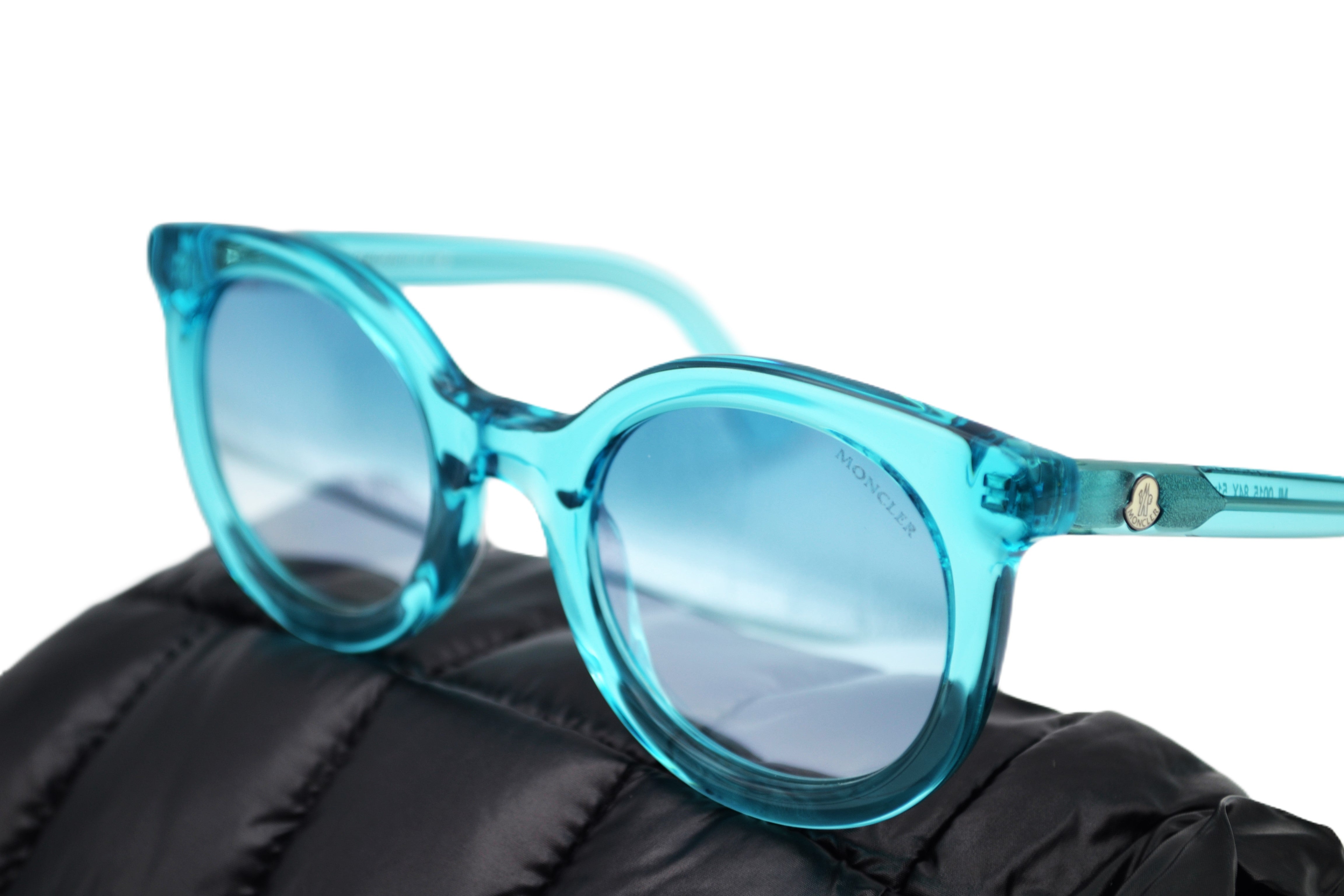 Gafas de sol Moncler ML0015 84X - Diseño de acetato azul transparente, unisex