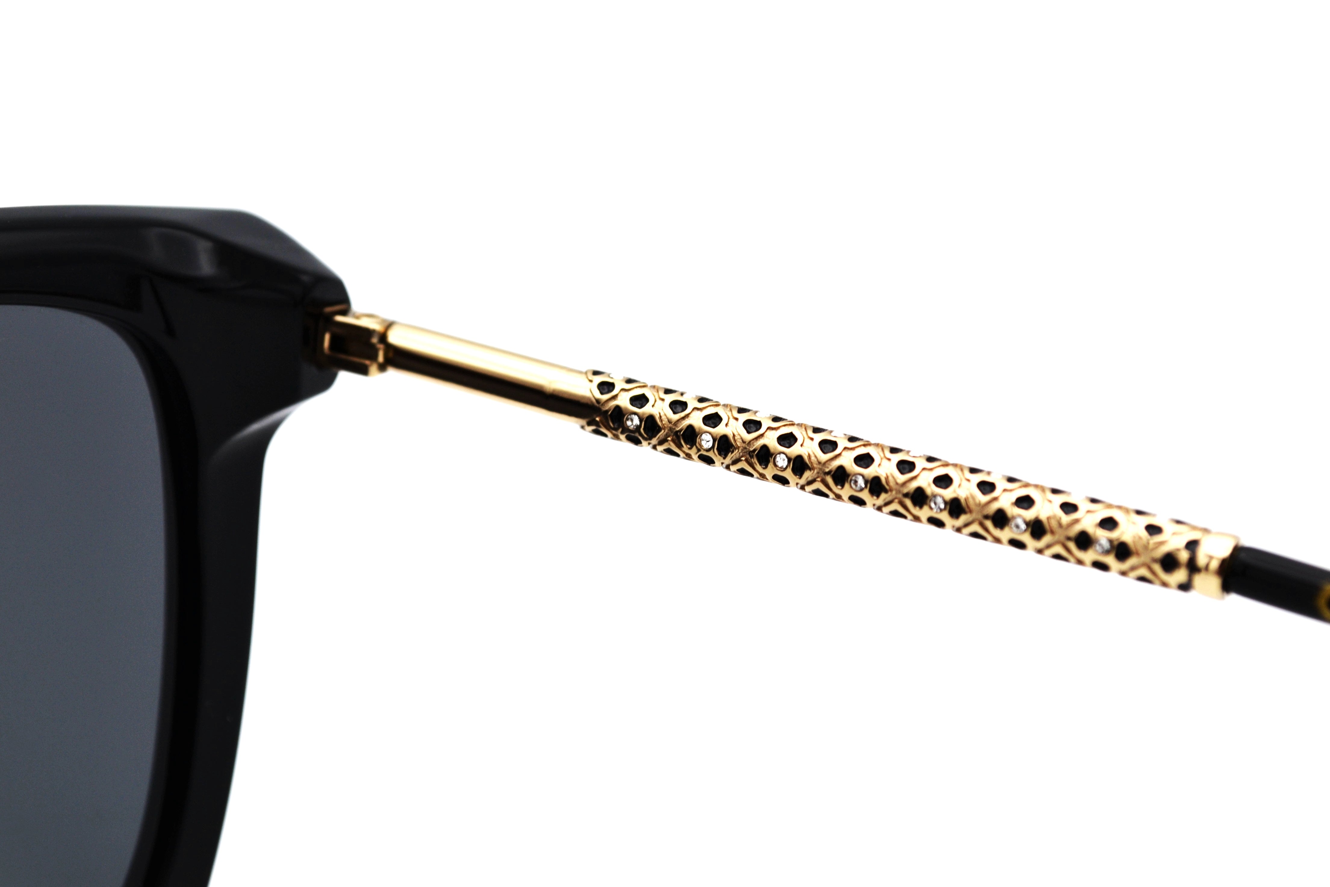 Gafas de sol Chopard SCH336S 0700 Diseño de acetato y metal dorado con cristales