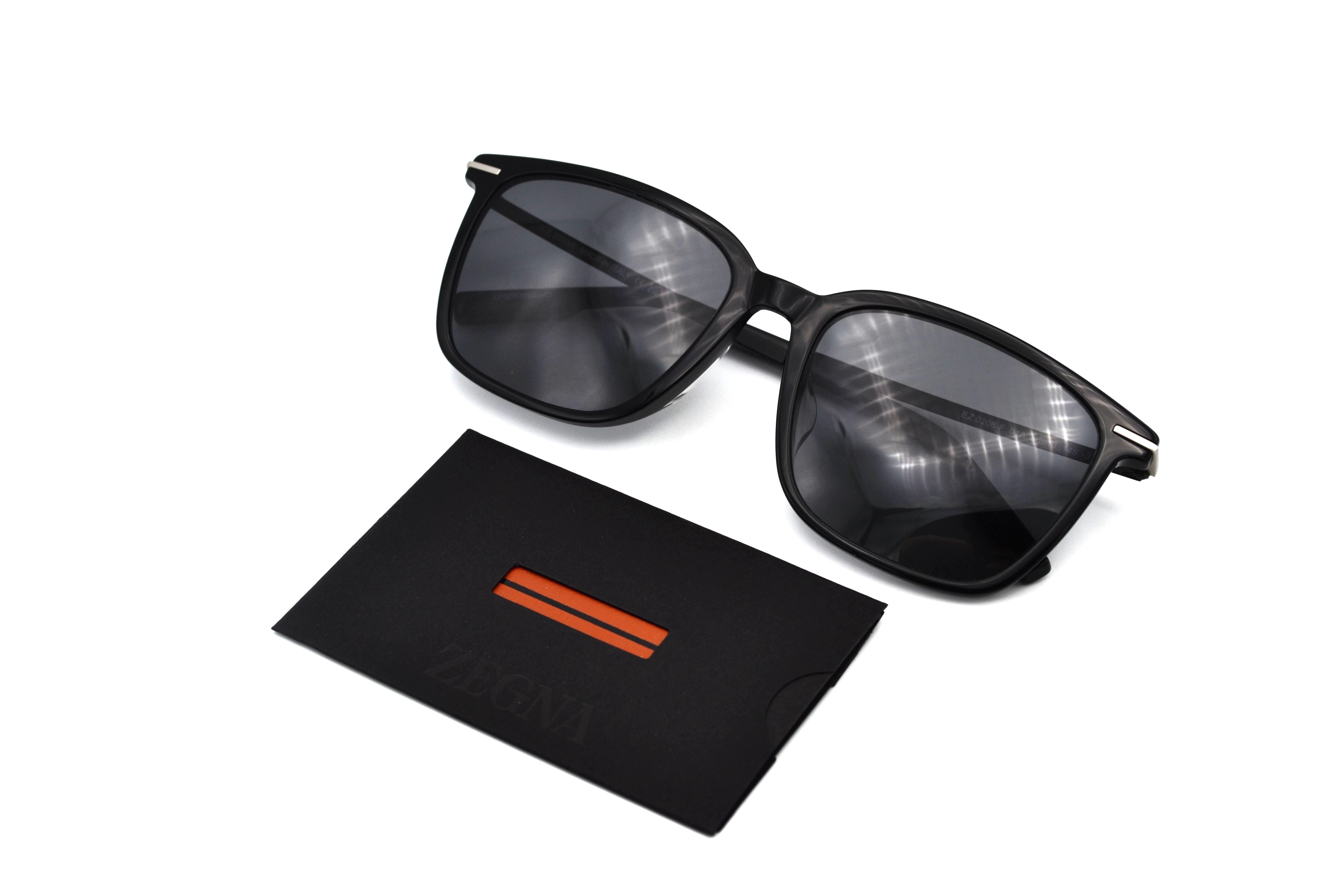 Gafas de sol Ermenegildo Zegna EZ0206 01A - Diseño de acetato y metal para hombre