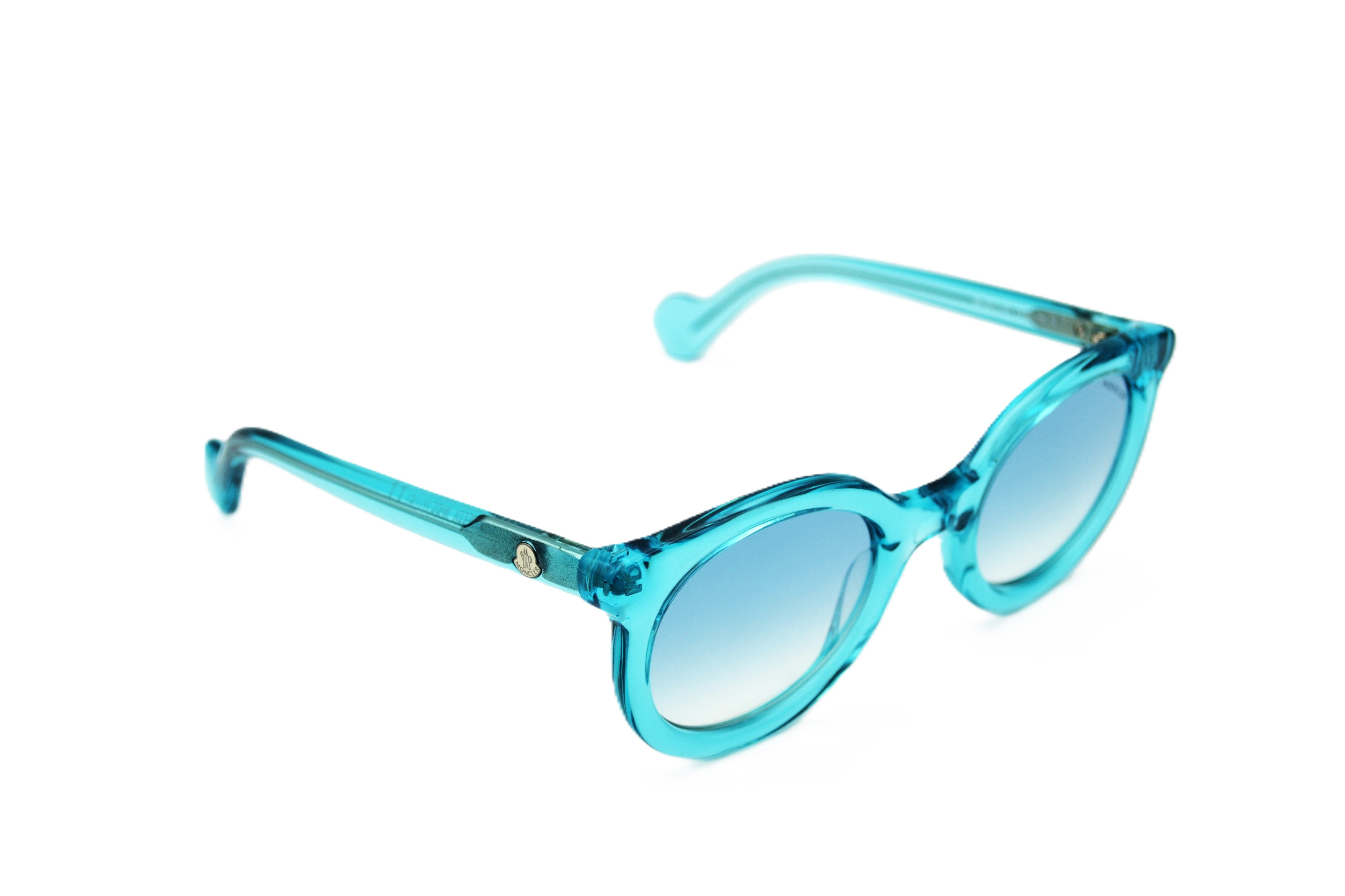 Gafas de sol Moncler ML0015 84X - Diseño de acetato azul transparente, unisex