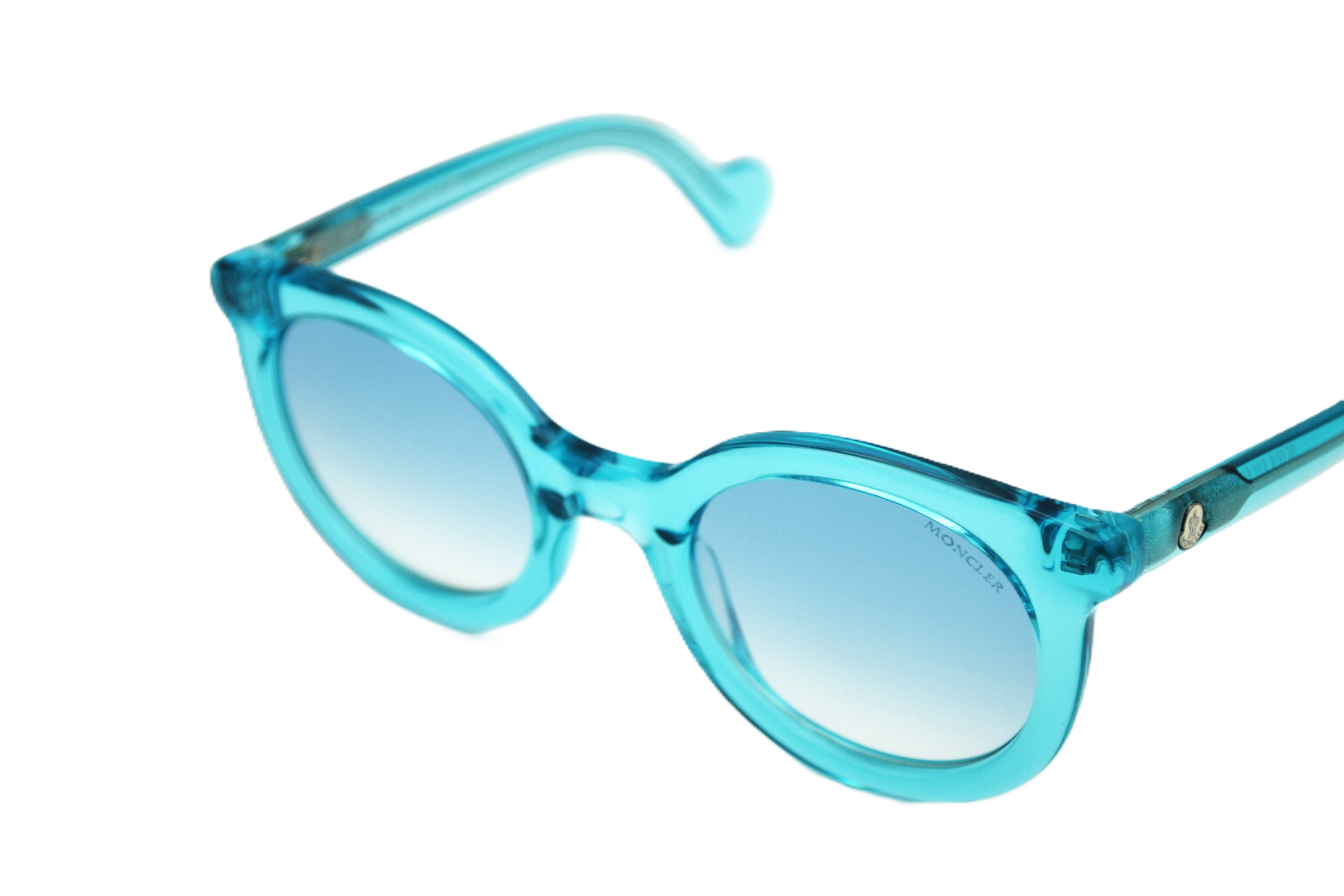 Gafas de sol Moncler ML0015 84X - Diseño de acetato azul transparente, unisex