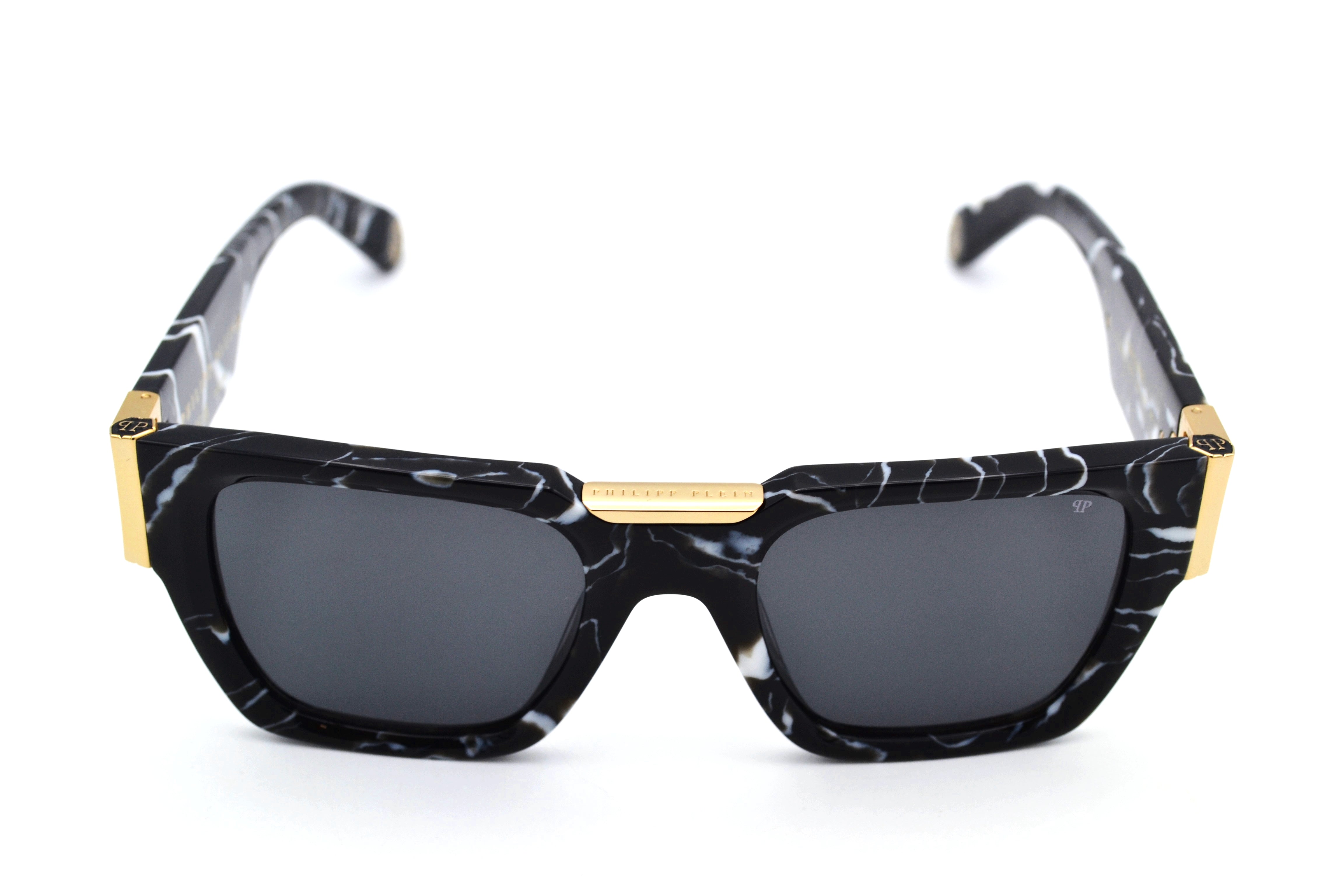 Philipp Plein Sunglasses - PLEIN GLARES SPP095 Acetate and Gold Metal Design for Men