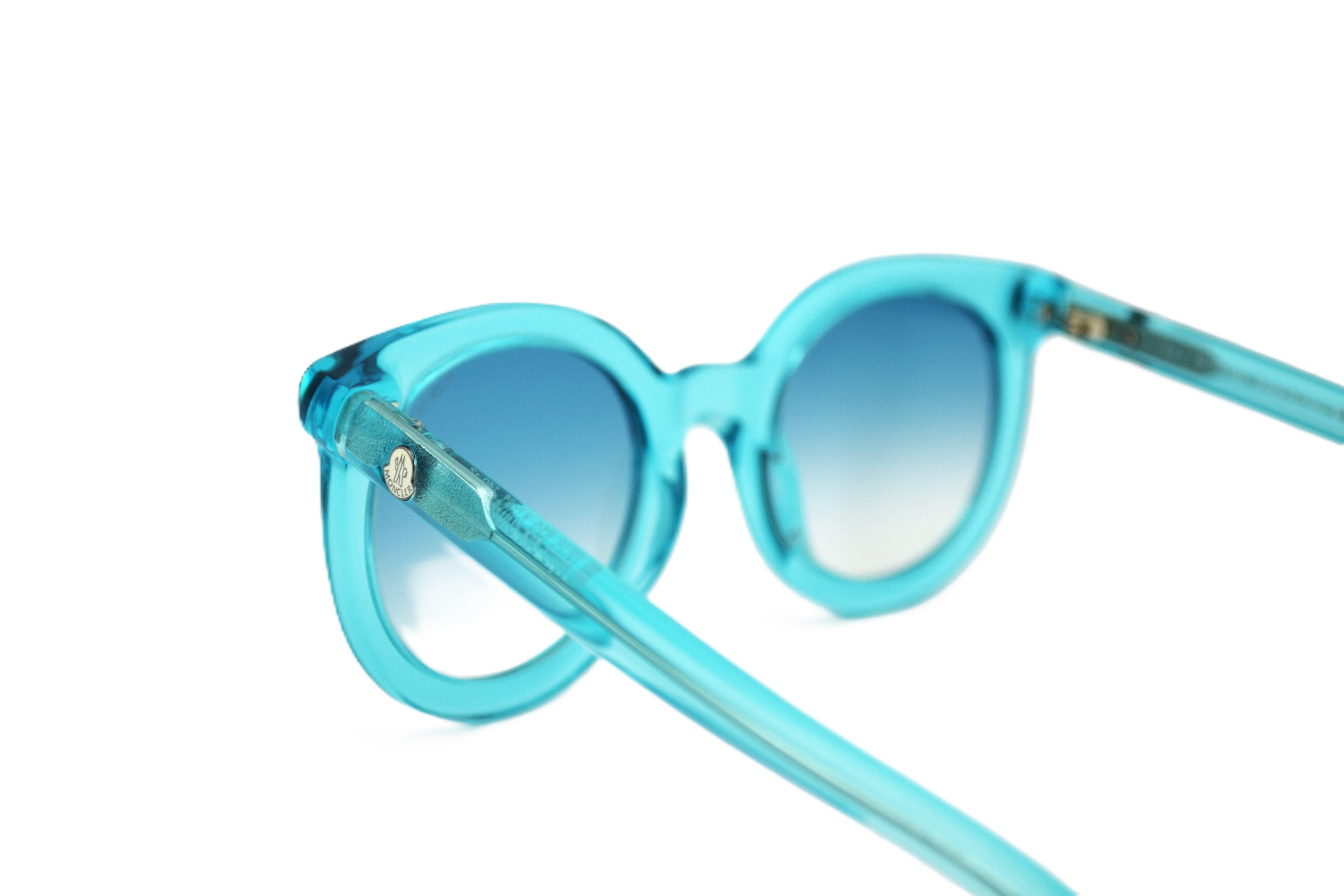 Gafas de sol Moncler ML0015 84X - Diseño de acetato azul transparente, unisex