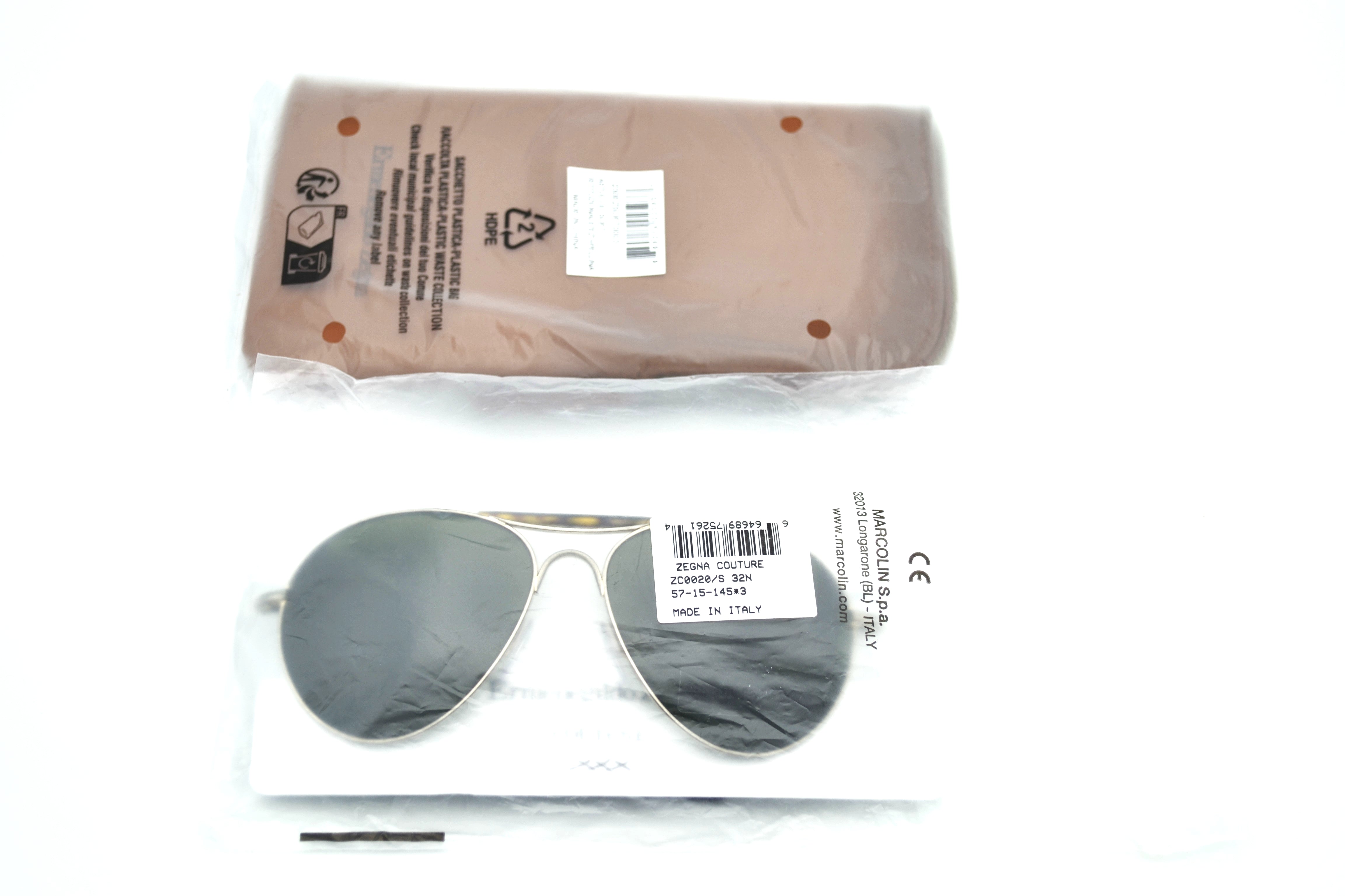 Gafas de sol Ermenegildo Zegna - COUTURE XXX - ZC0021 32N - Diseño de aviador para hombre