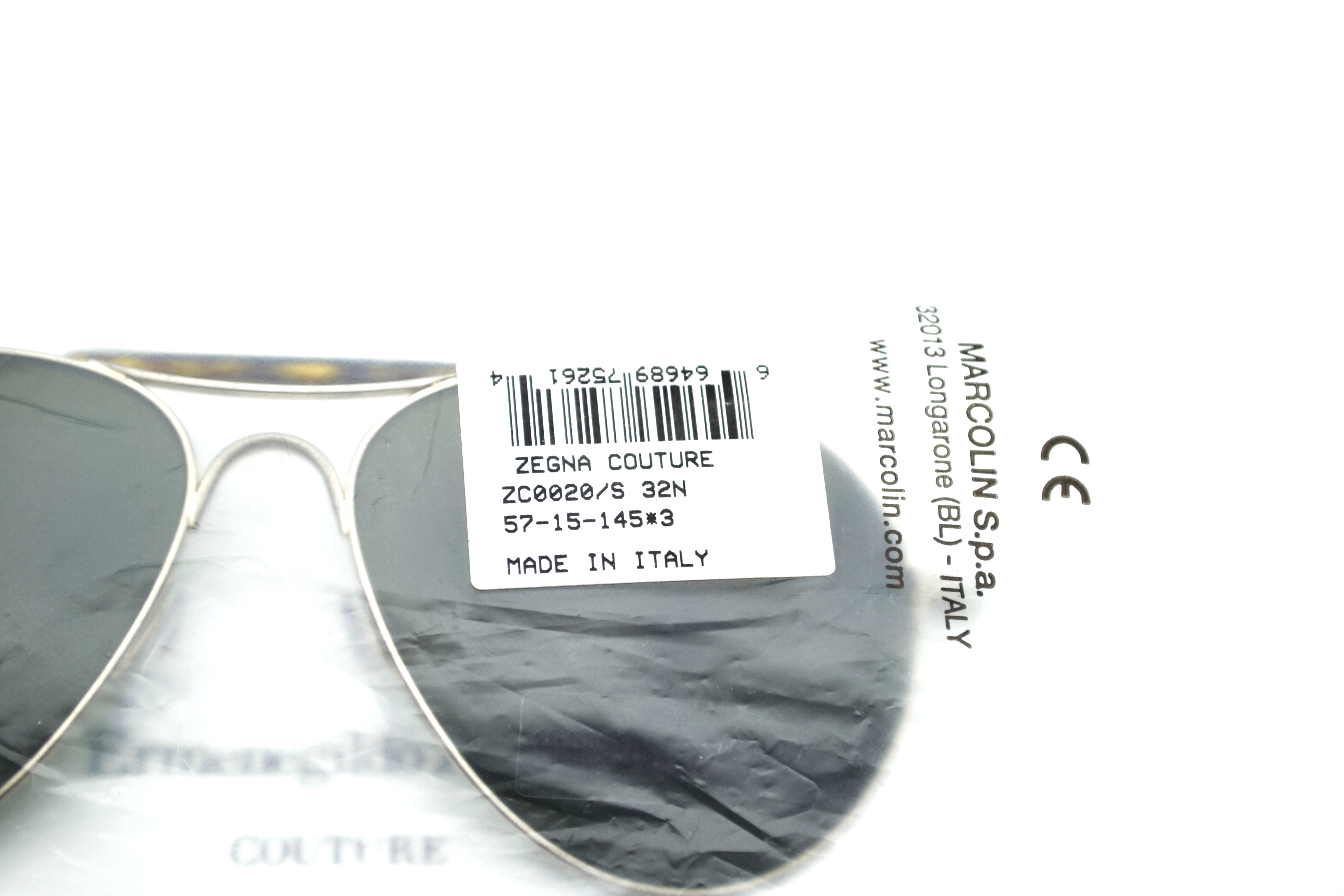 Gafas de sol Ermenegildo Zegna - COUTURE XXX - ZC0021 32N - Diseño de aviador para hombre