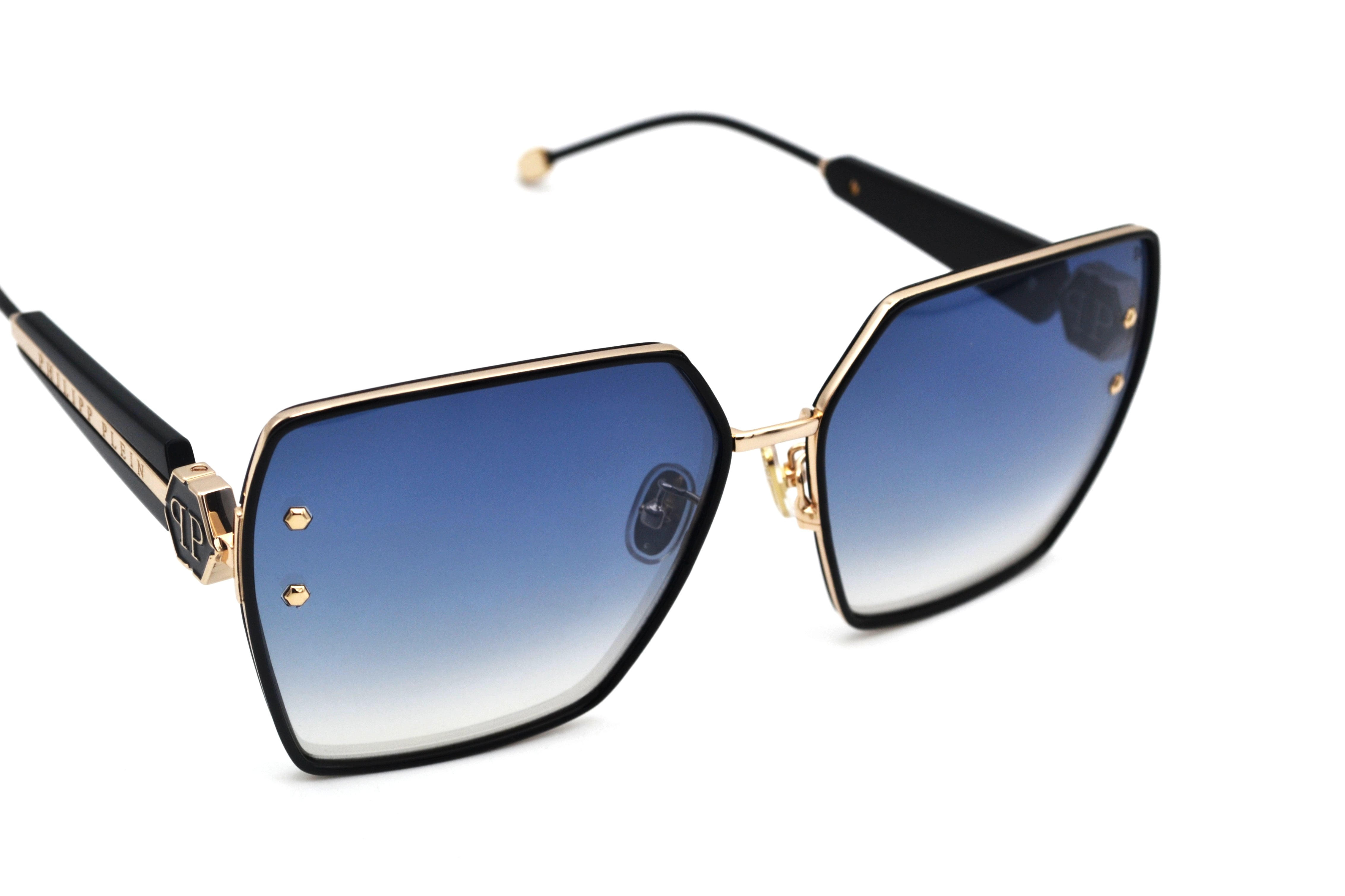 Gafas de sol Philipp Plein - Plein Queen SPP122V Diseño de metal dorado para mujer