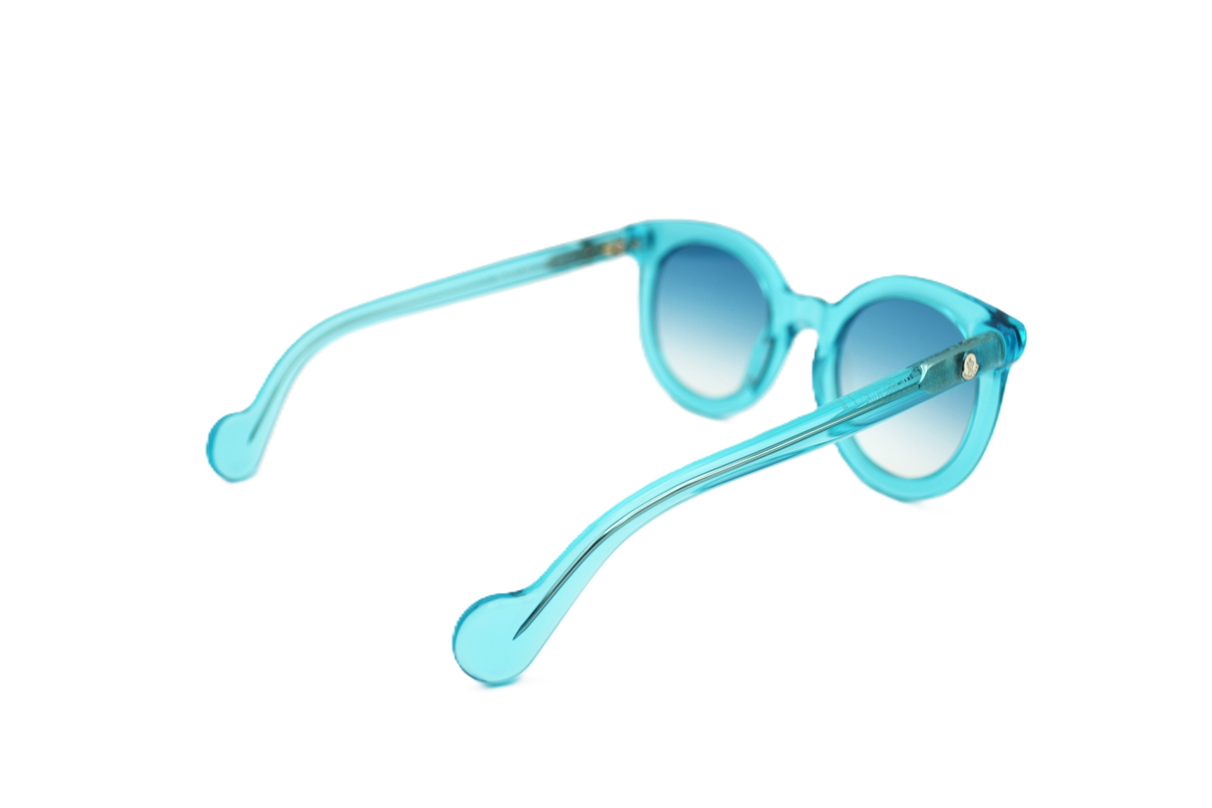 Gafas de sol Moncler ML0015 84X - Diseño de acetato azul transparente, unisex