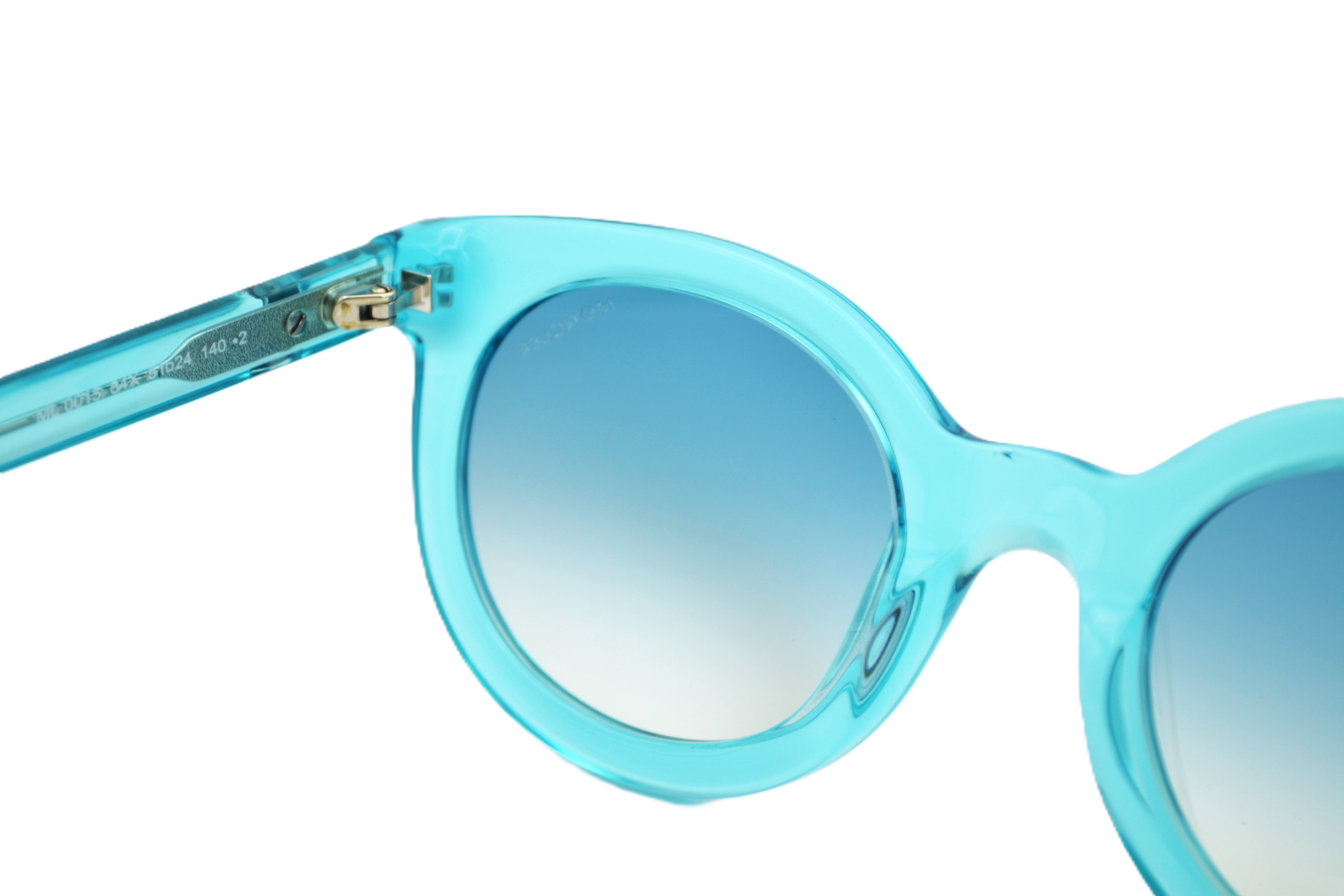 Gafas de sol Moncler ML0015 84X - Diseño de acetato azul transparente, unisex