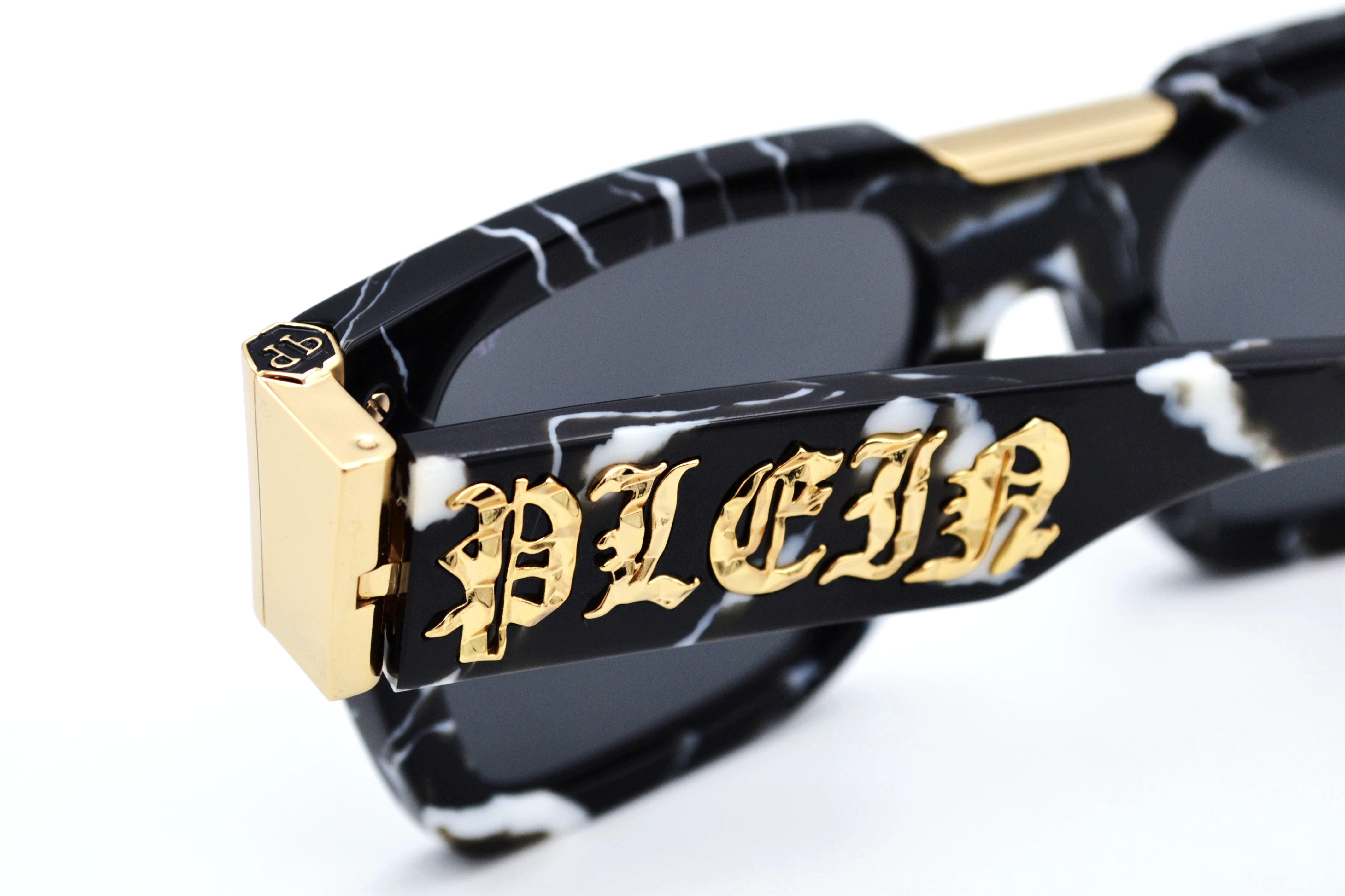 Philipp Plein Sunglasses - PLEIN GLARES SPP095 Acetate and Gold Metal Design for Men