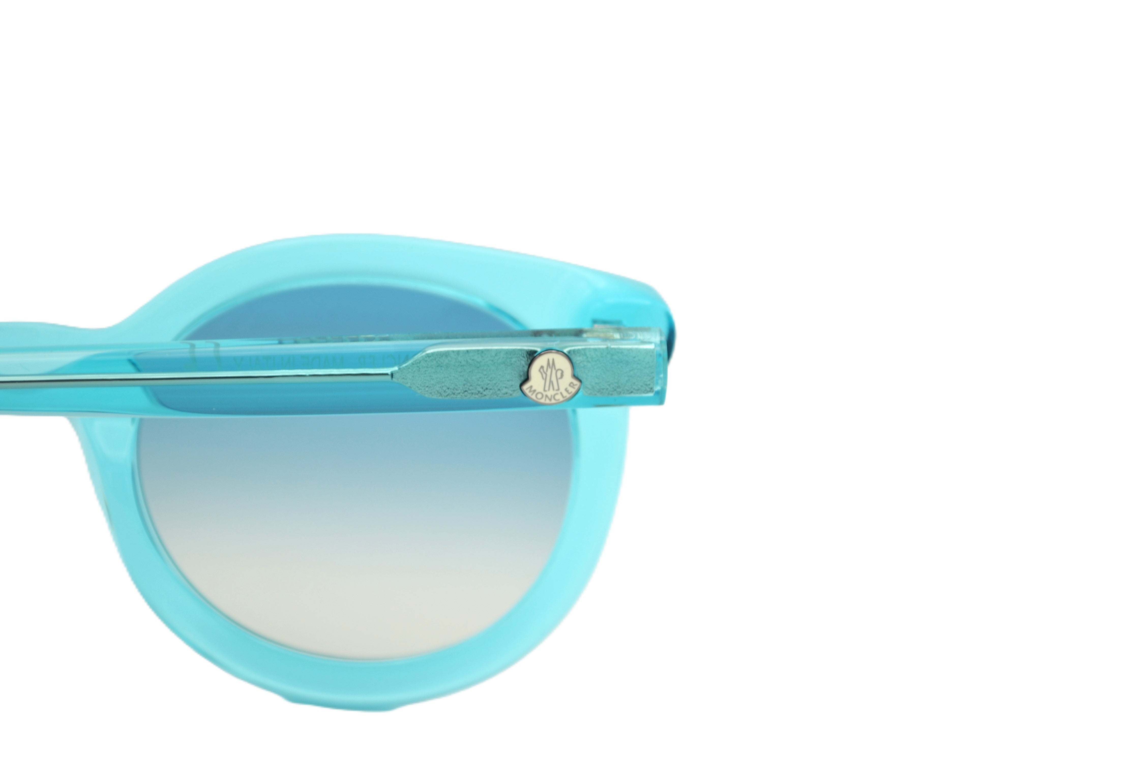 Gafas de sol Moncler ML0015 84X - Diseño de acetato azul transparente, unisex