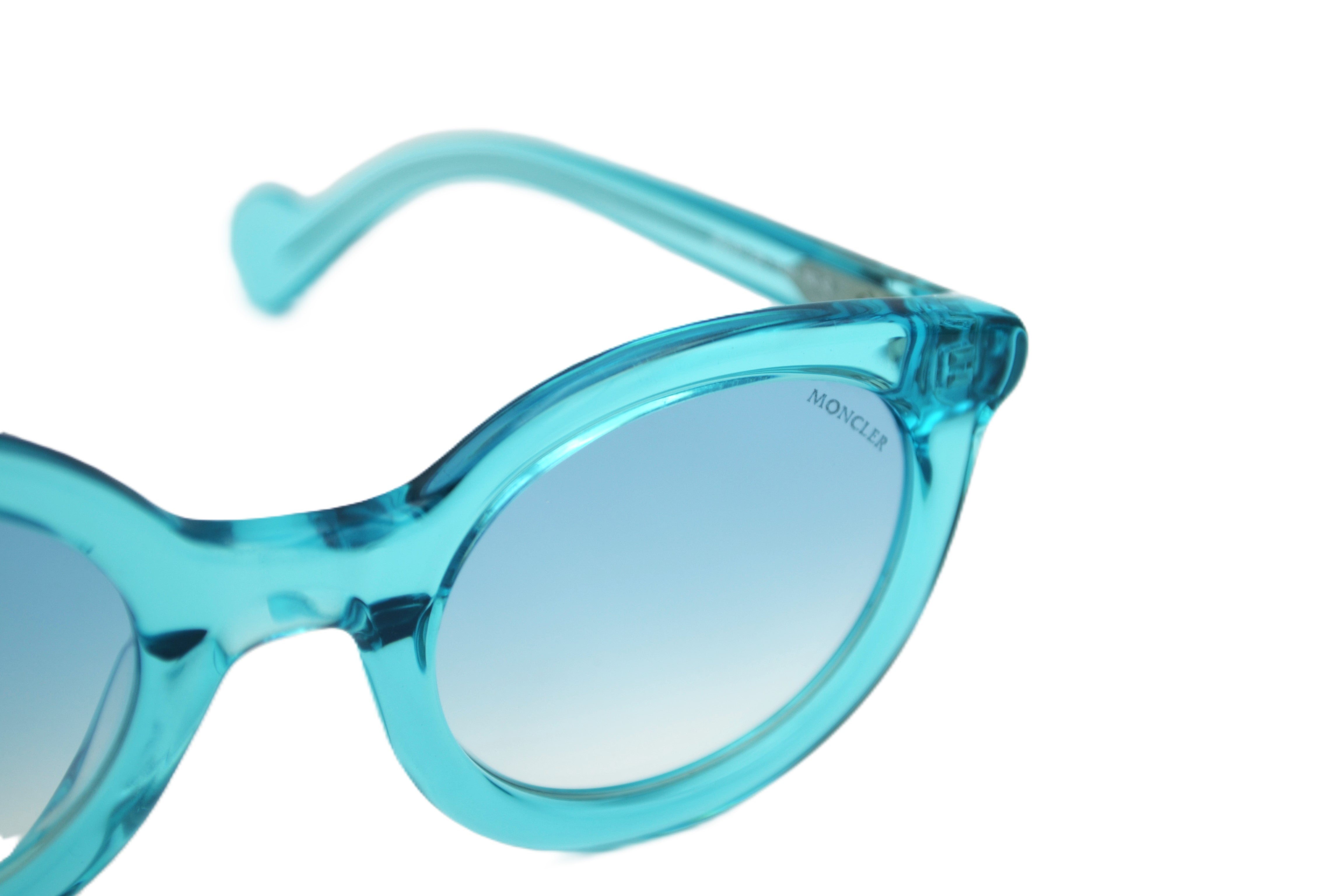 Gafas de sol Moncler ML0015 84X - Diseño de acetato azul transparente, unisex