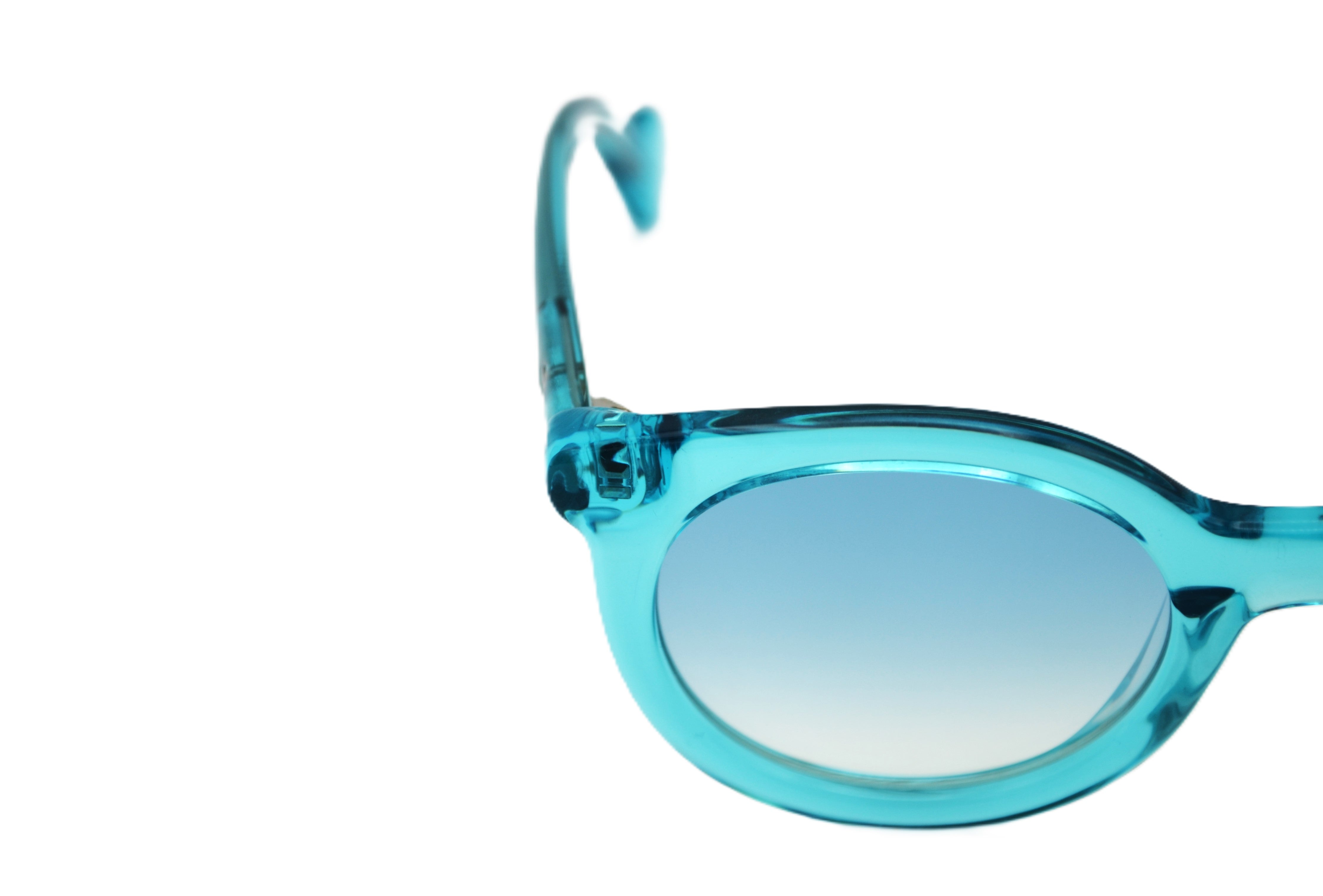 Gafas de sol Moncler ML0015 84X - Diseño de acetato azul transparente, unisex