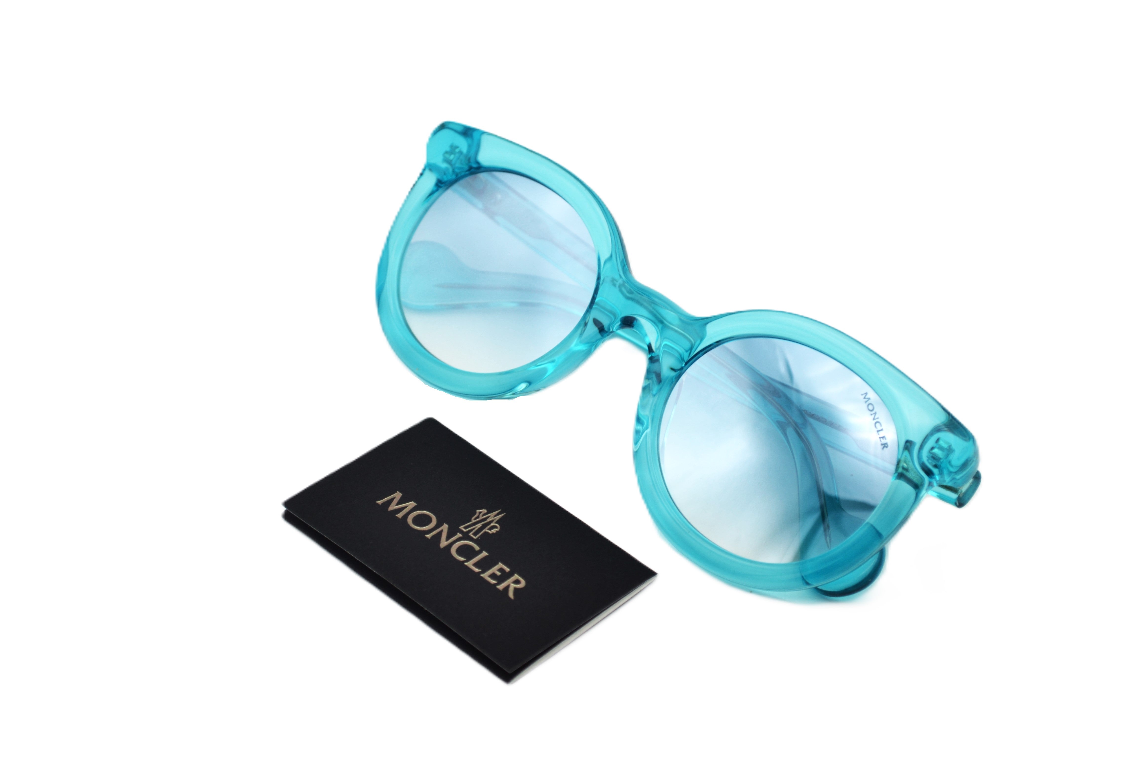 Gafas de sol Moncler ML0015 84X - Diseño de acetato azul transparente, unisex