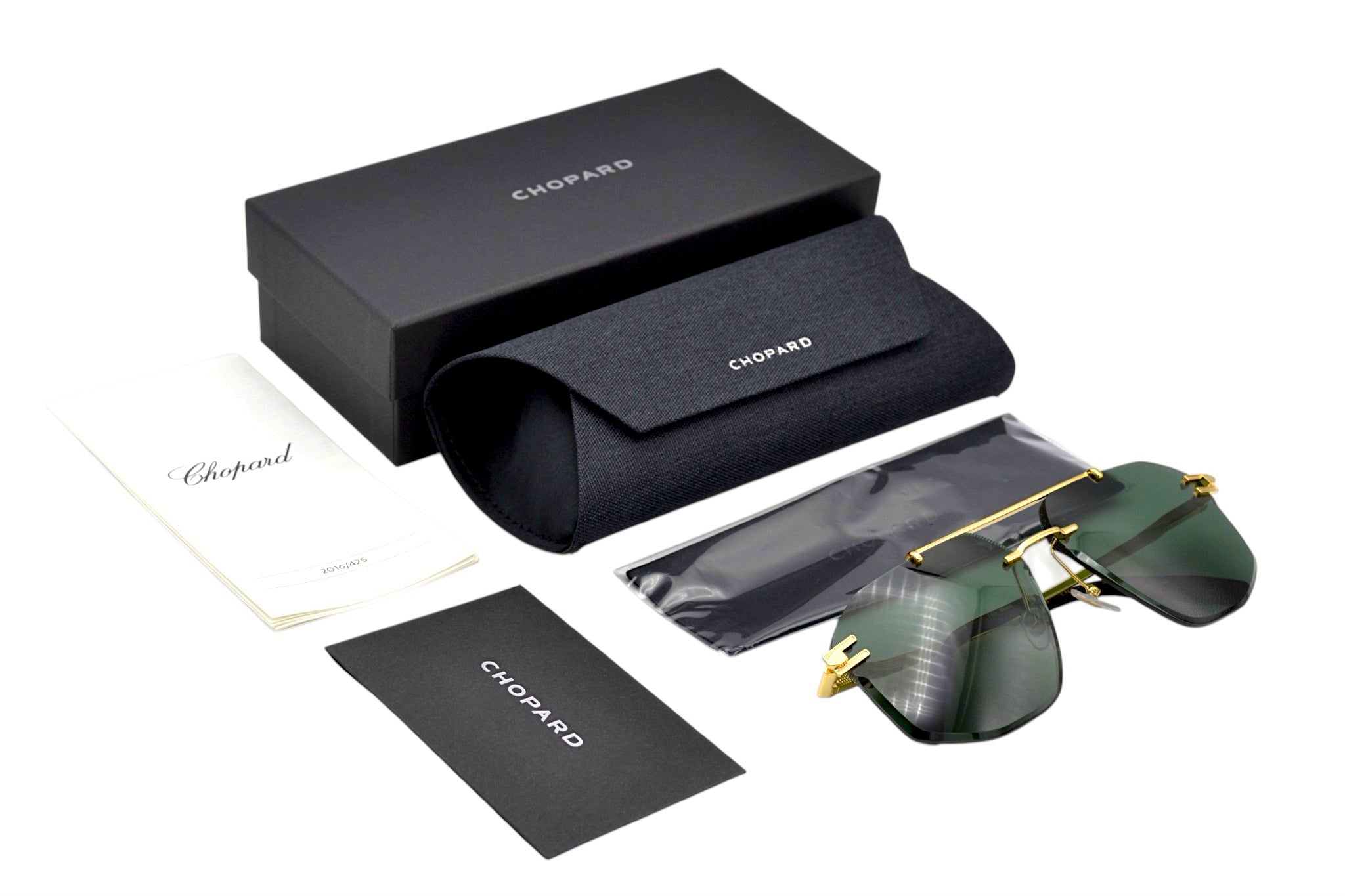 Gafas de sol Chopard SCHL23 0400 Diseño rectangular rimless para hombre