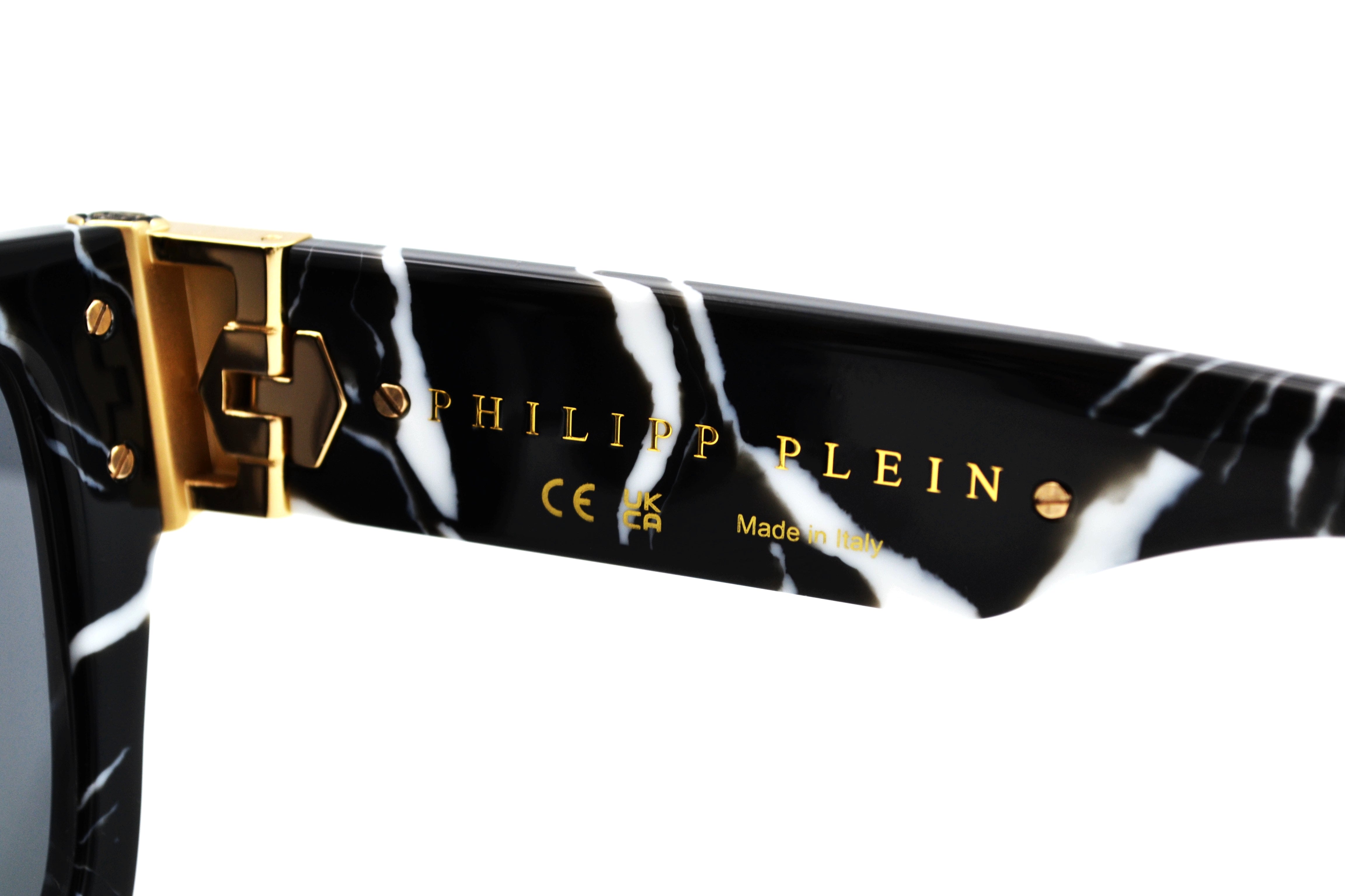 Philipp Plein Sunglasses - PLEIN GLARES SPP095 Acetate and Gold Metal Design for Men