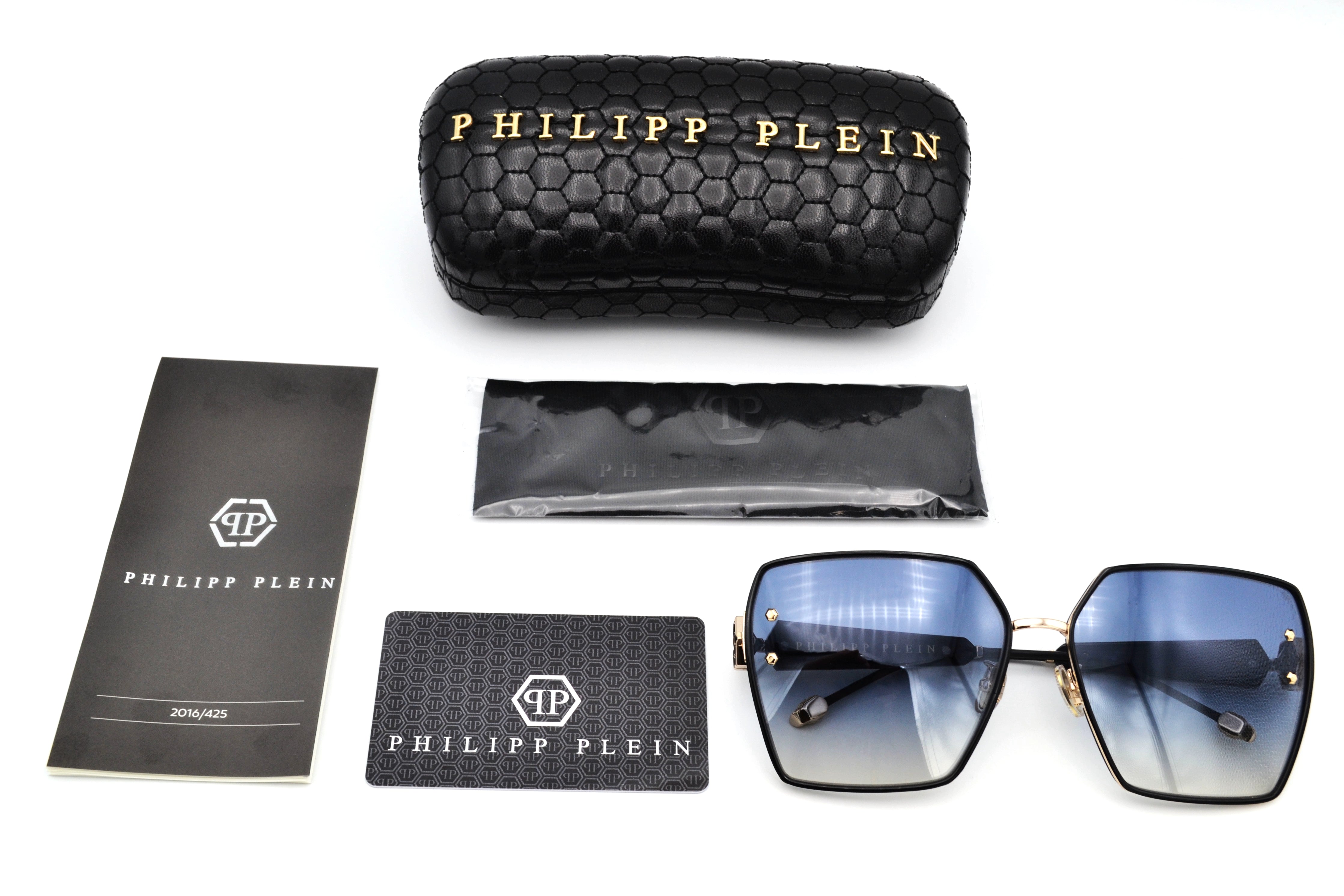 Gafas de sol Philipp Plein - Plein Queen SPP122V Diseño de metal dorado para mujer