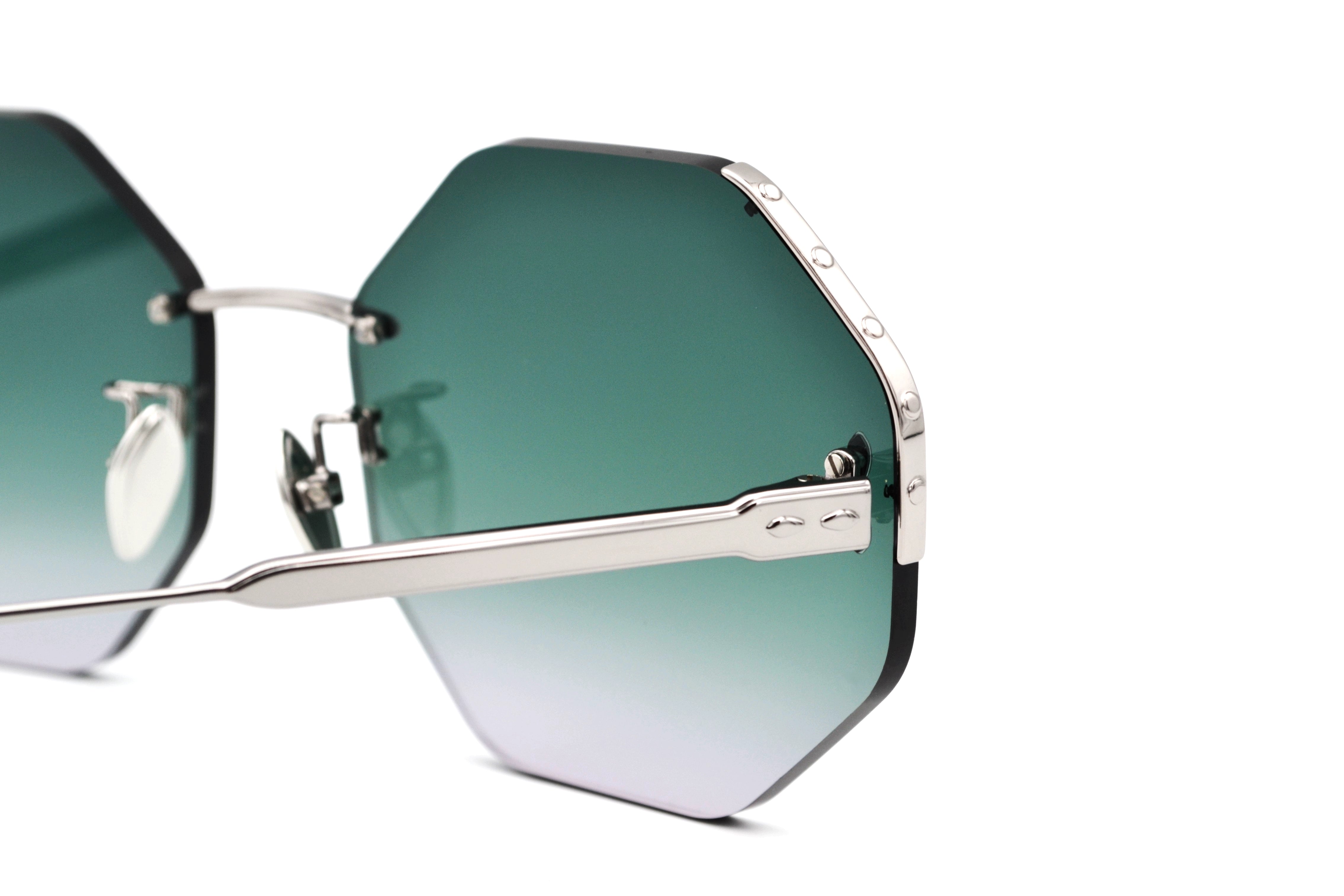 Isabel Marant Women's Silver Octagonal Sunglasses