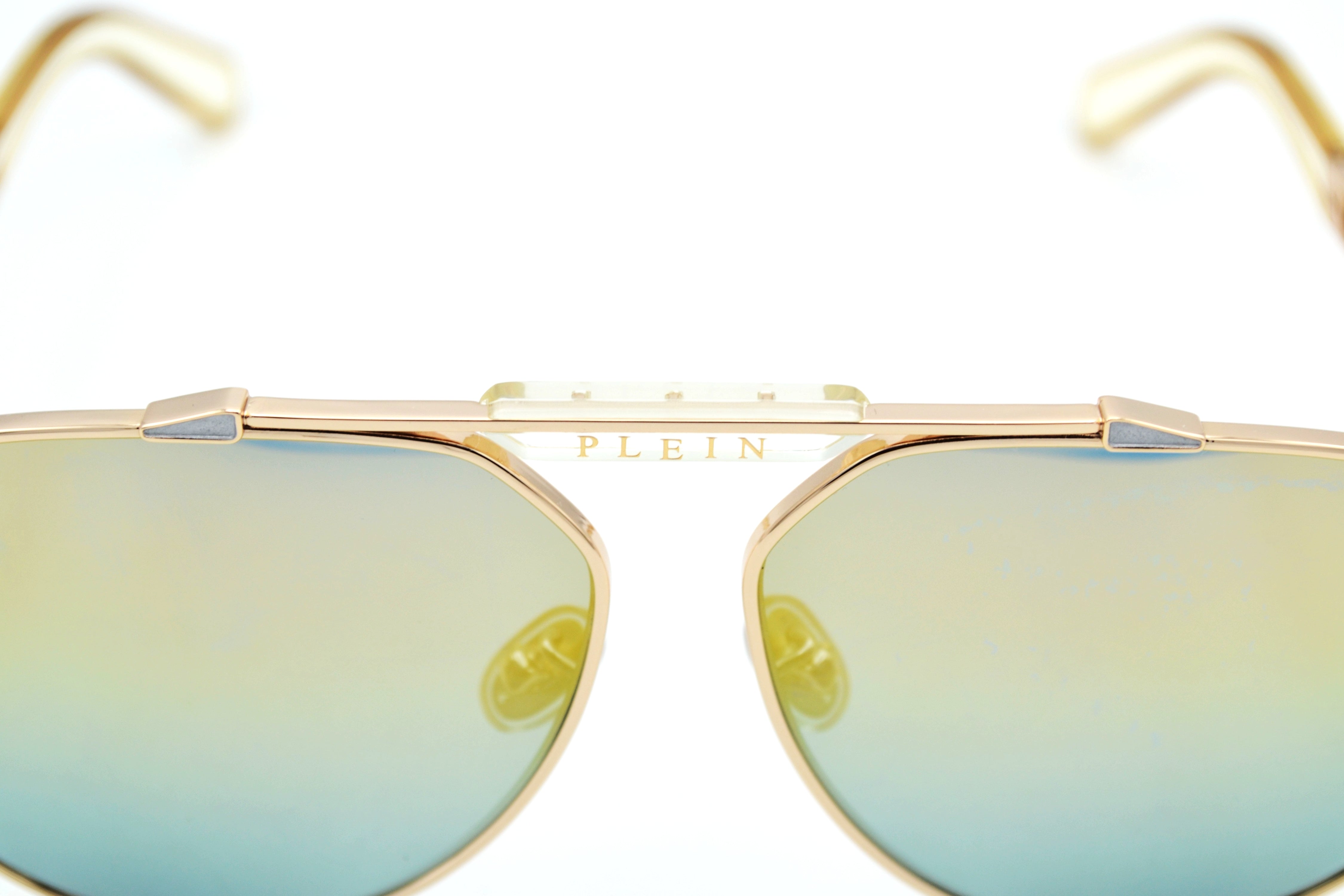 Philipp Plein Sunglasses - GOLDEN PLEIN SEVENTIES SPP048 Men's Gold Metal Design