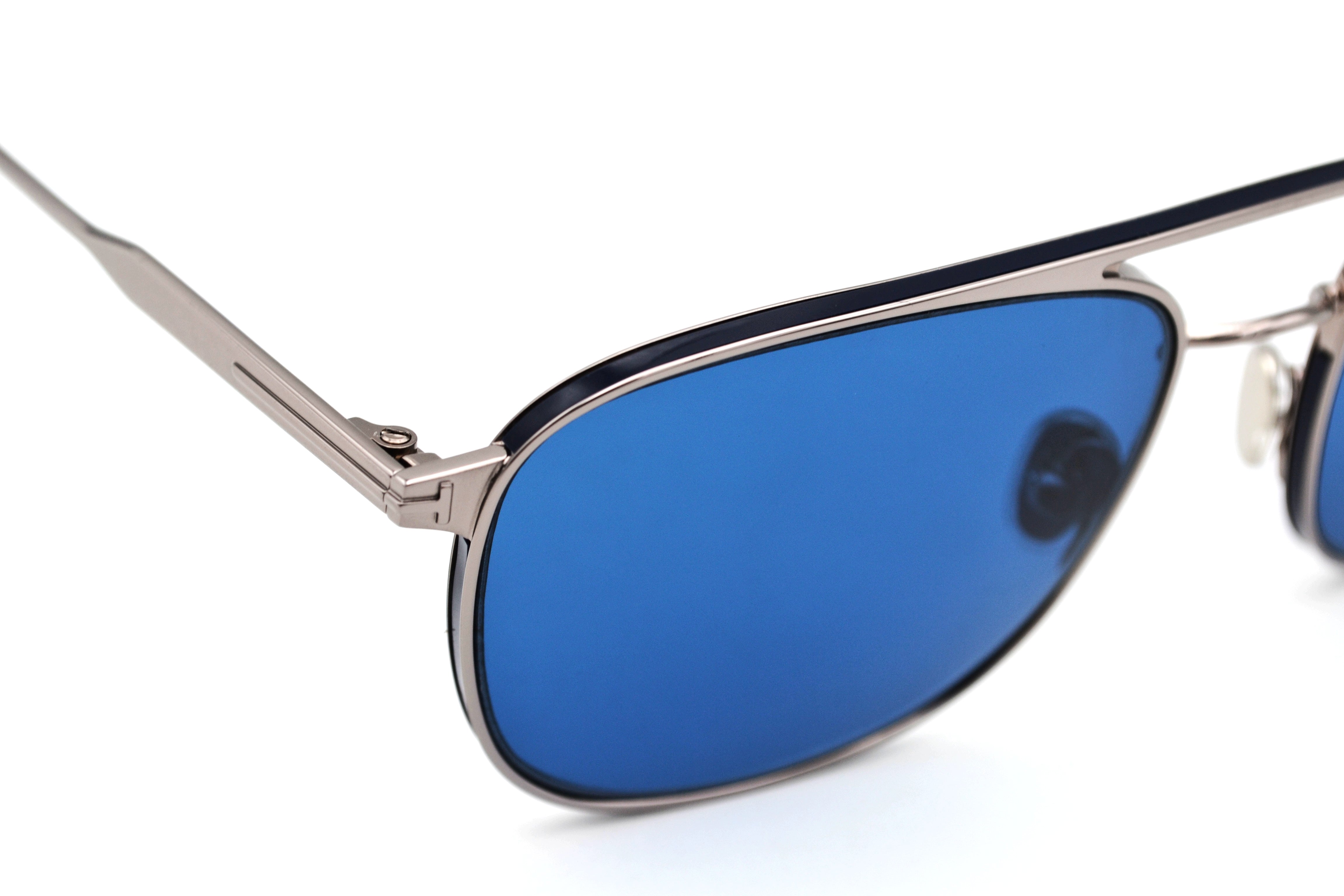 Gafas de sol Tom Ford JAKE TF827 14V - Diseño rectangular de metal plateado