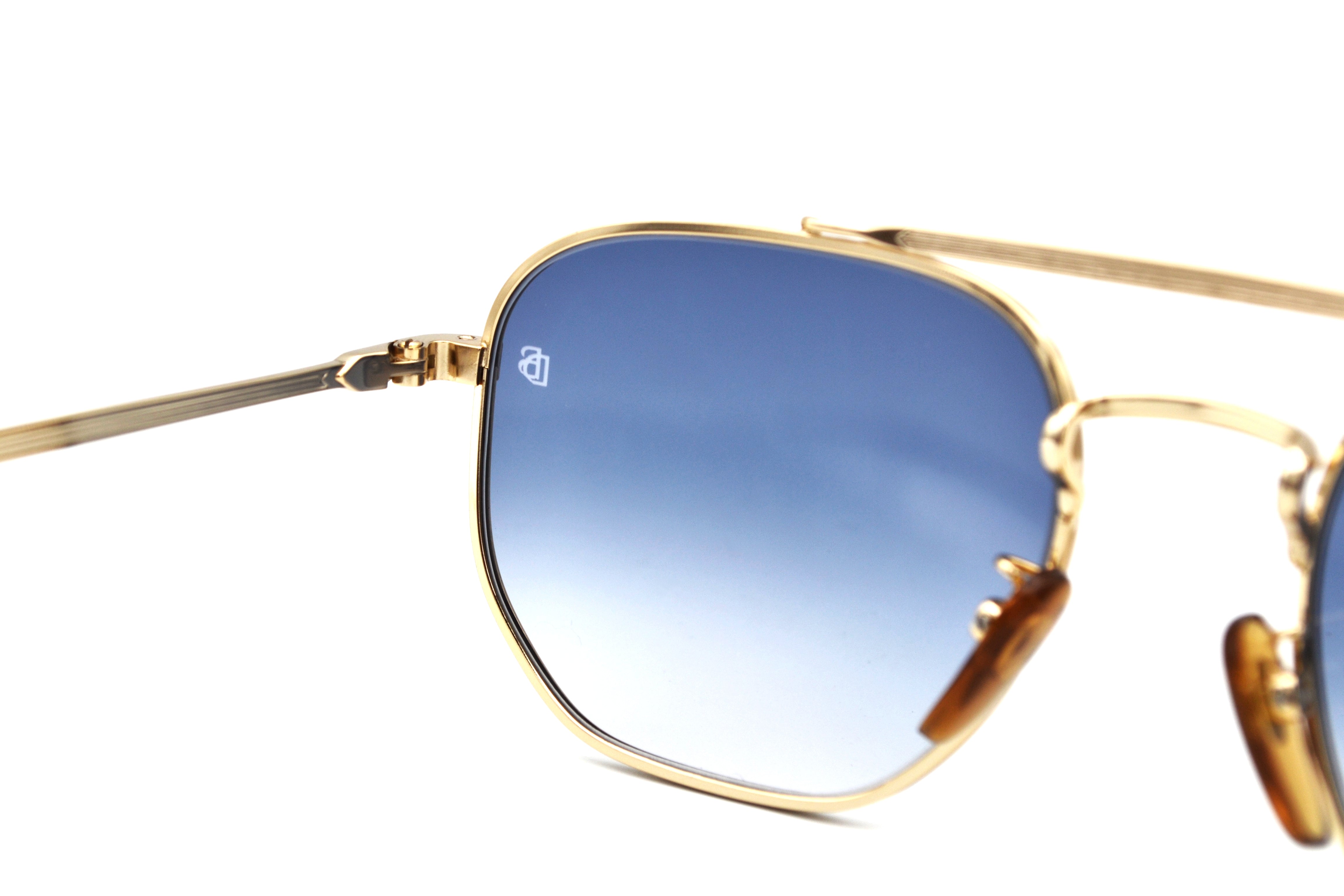 David Beckham DB1079S Sunglasses - Men's Rectangular Gold Metal Design