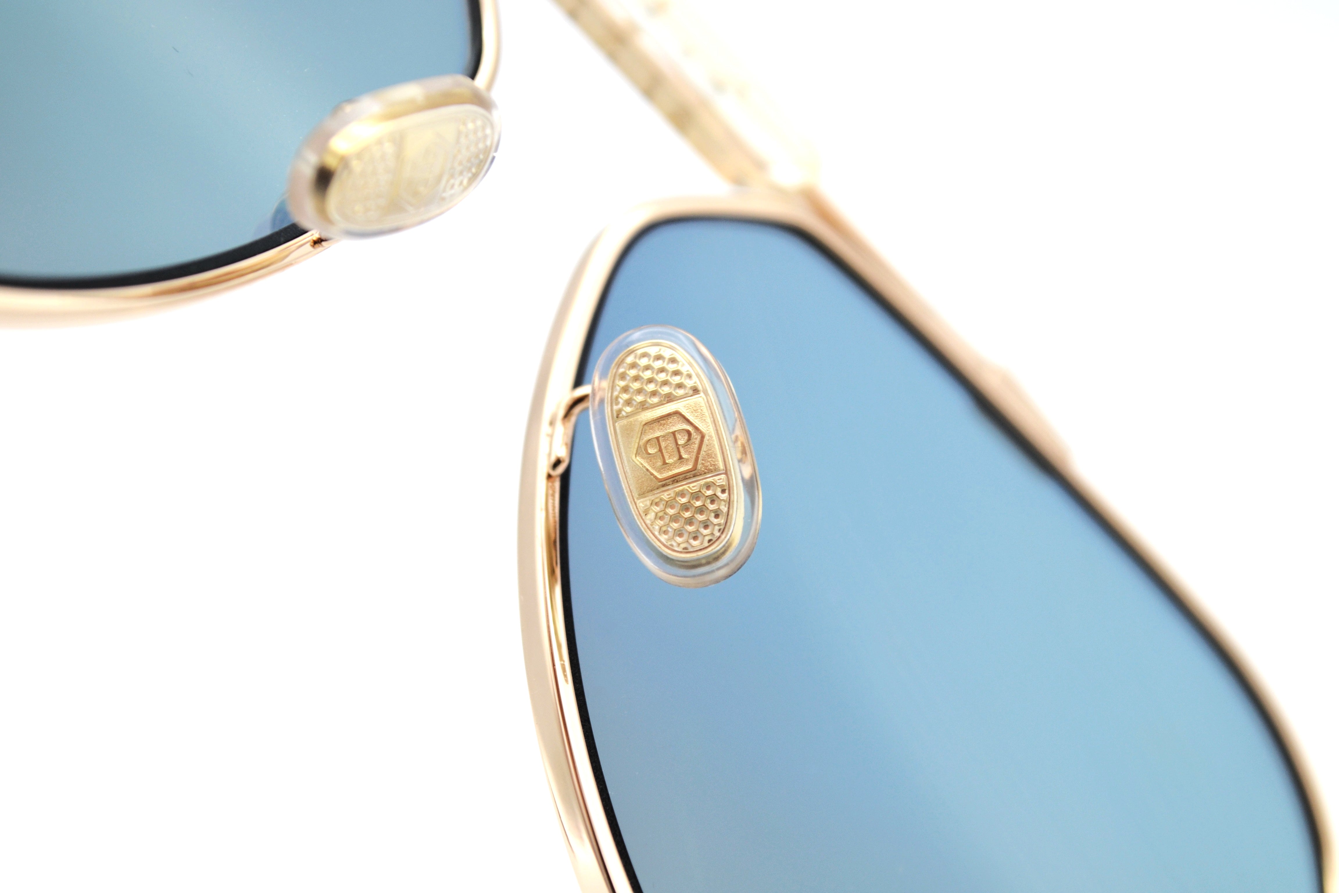 Philipp Plein Sunglasses - GOLDEN PLEIN SEVENTIES SPP048 Men's Gold Metal Design