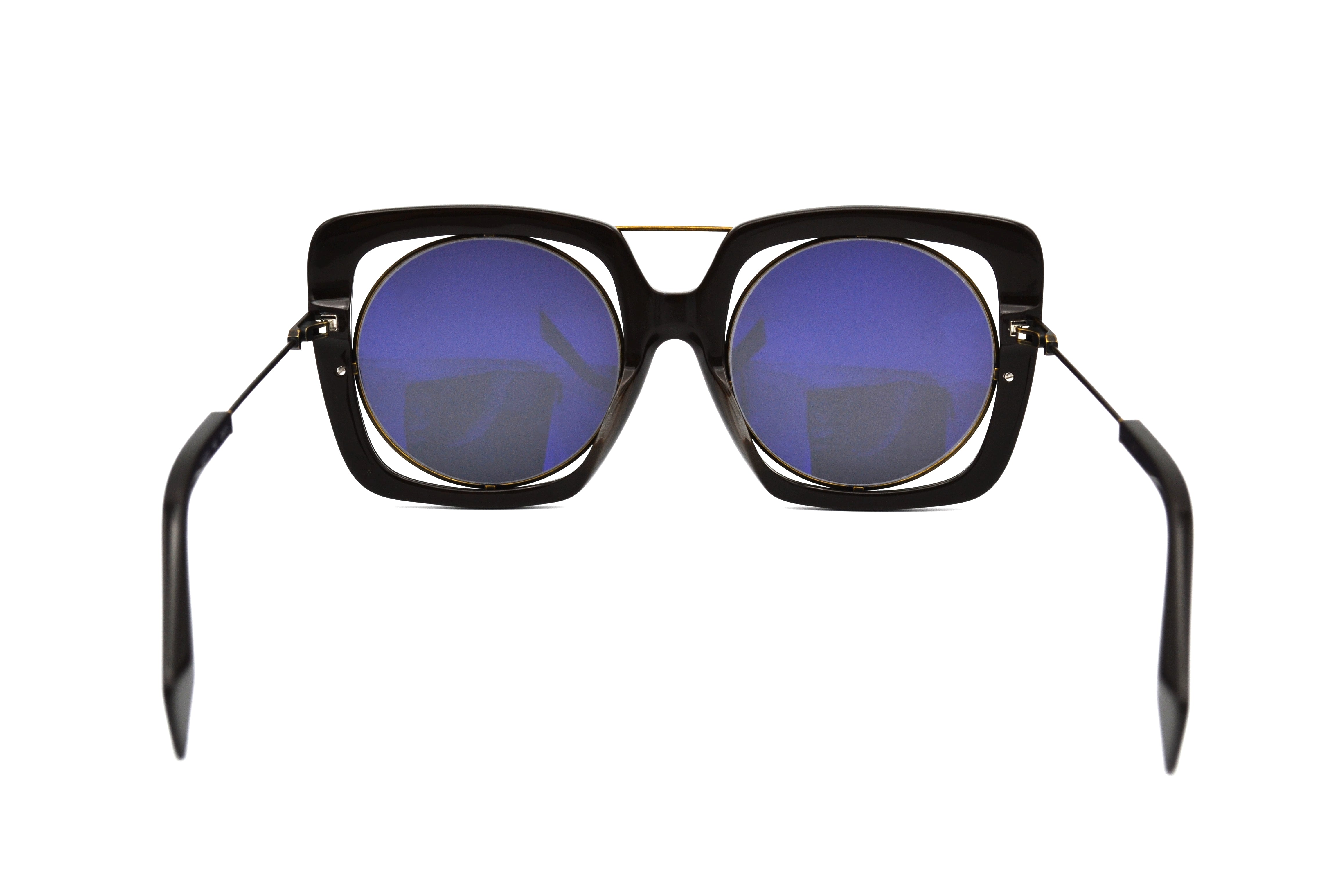 Gafas de sol Yohji Yamamoto YY009 115 Diseño de acetato y metal, fabricado en Francia, Unisex