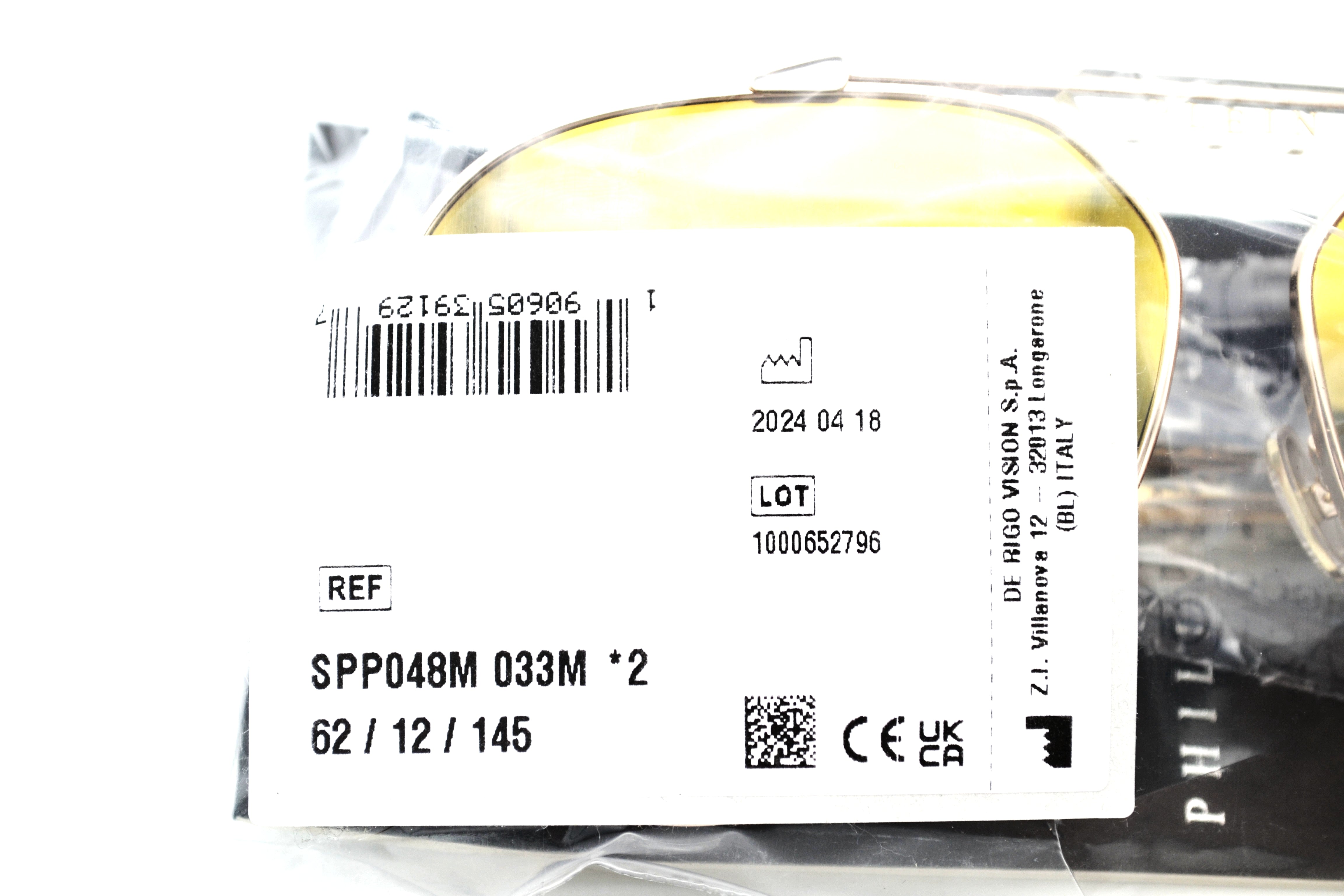 Philipp Plein Sunglasses - GOLDEN PLEIN SEVENTIES SPP048 Men's Gold Metal Design