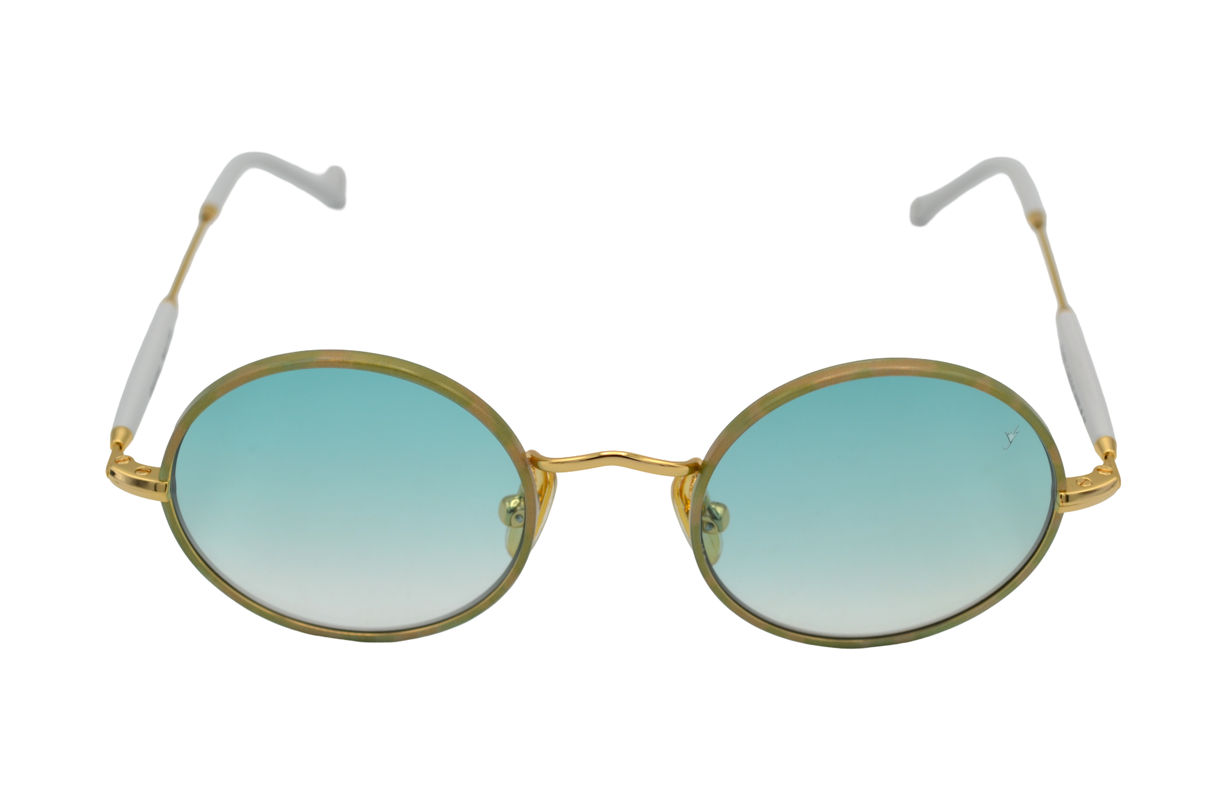 Gafas de sol Eyepetizer- QUATRE diseño redondeado de metal dorado, para mujer