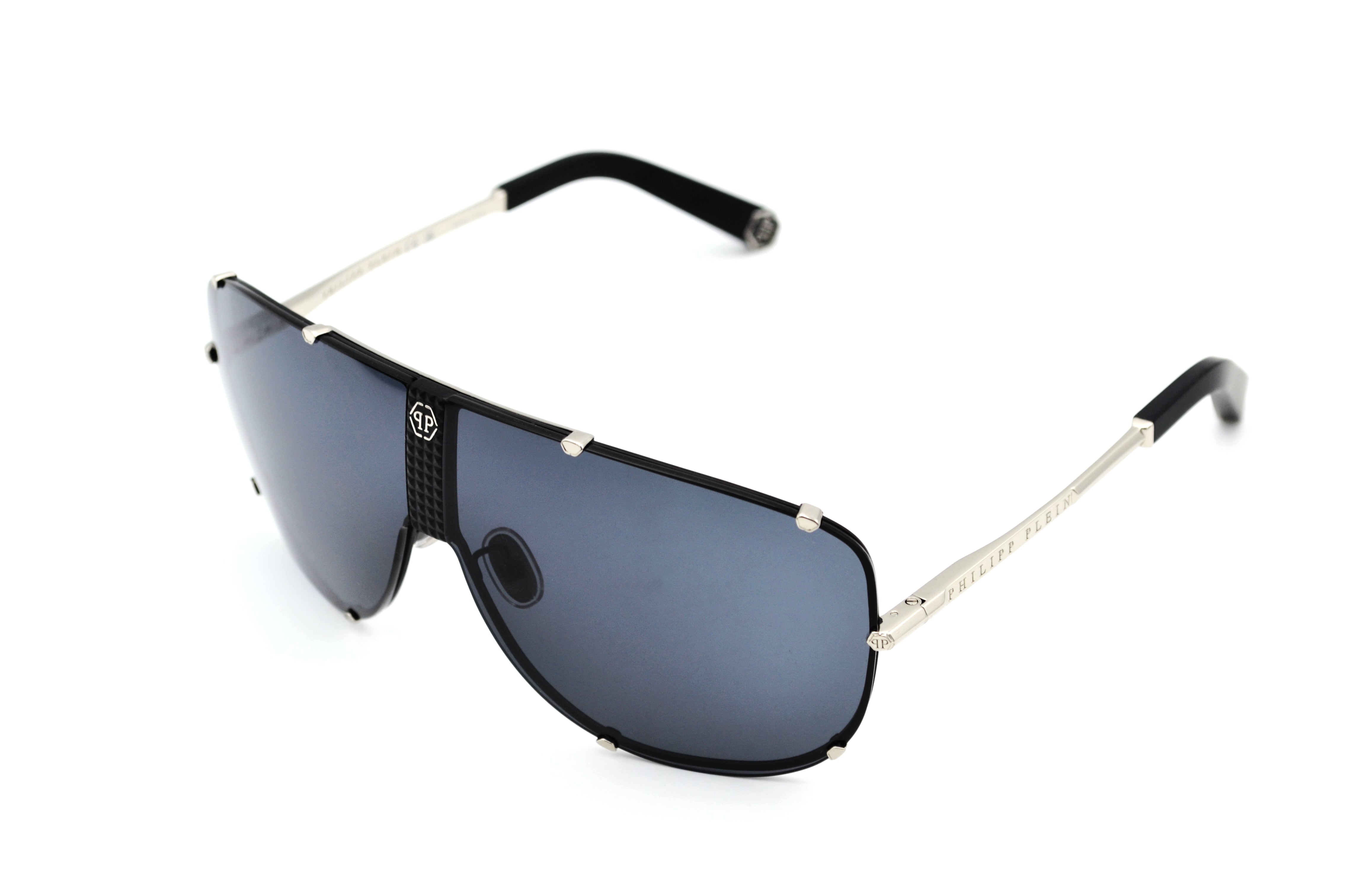 Gafas de sol Philipp Plein - Plein STUD SPP075 Diseño de pantalla con logo, para hombre