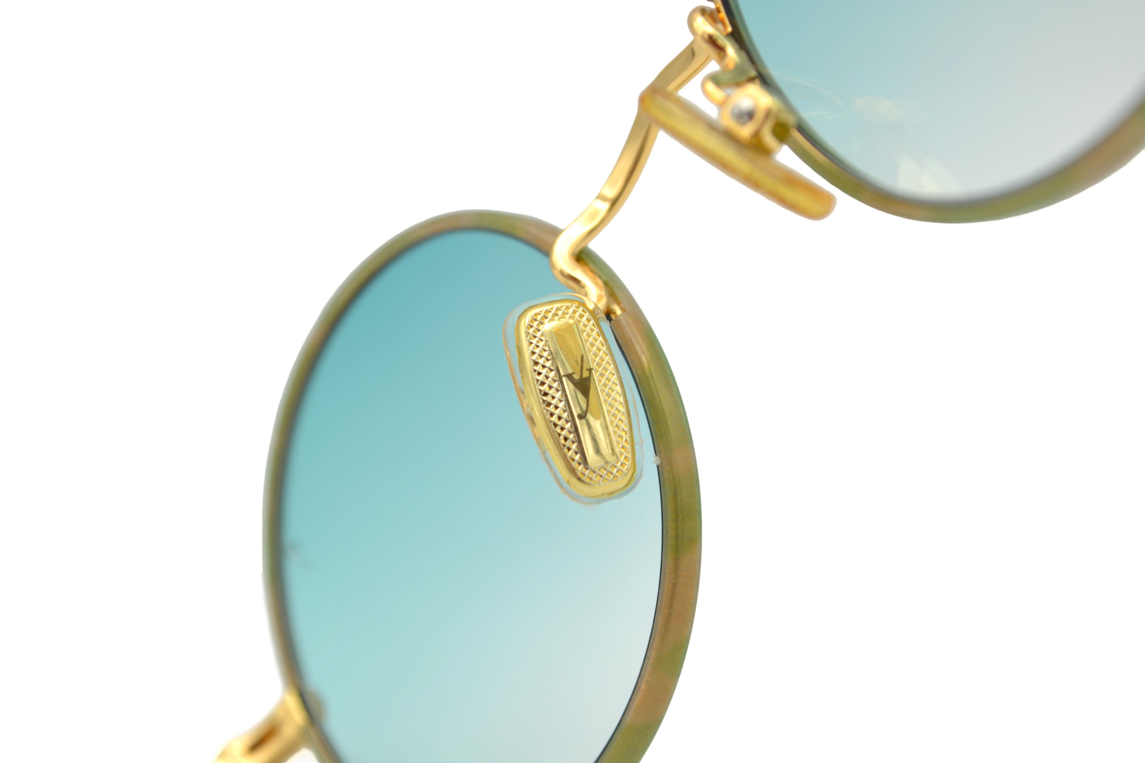 Gafas de sol Eyepetizer- QUATRE diseño redondeado de metal dorado, para mujer