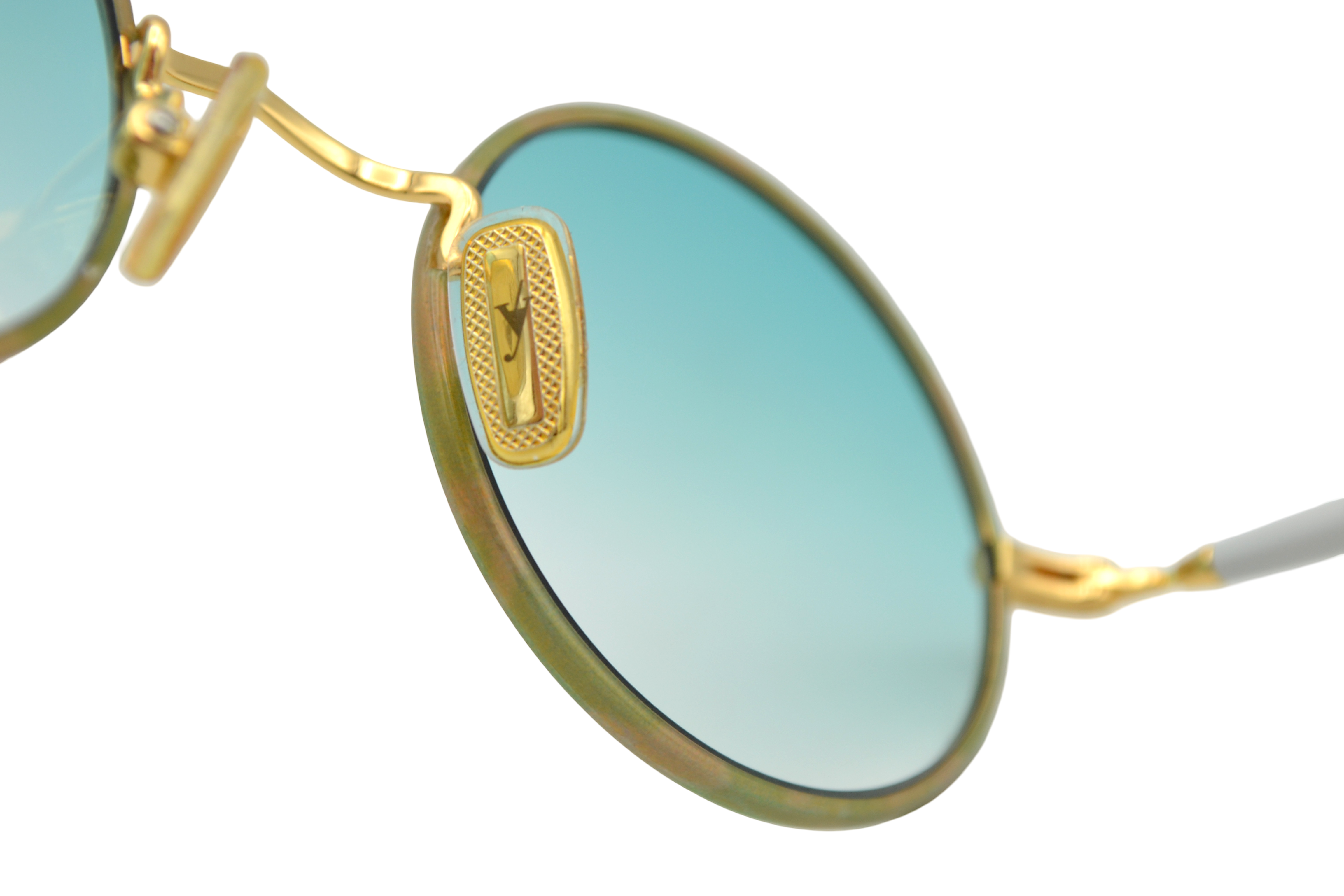 Gafas de sol Eyepetizer- QUATRE diseño redondeado de metal dorado, para mujer