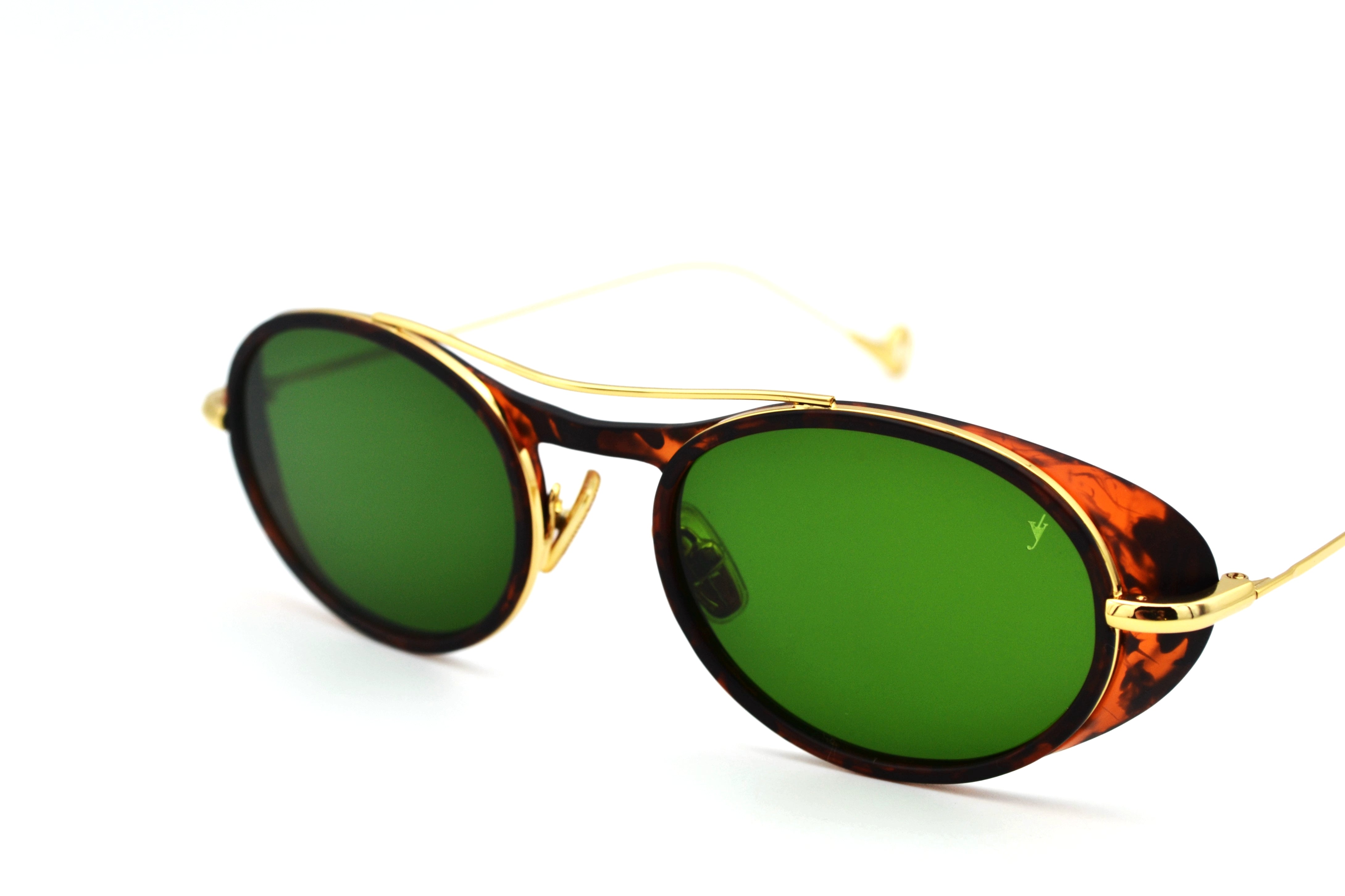 Eyepetizer- HELEN sunglasses, oval design in acetate and gold metal, for women