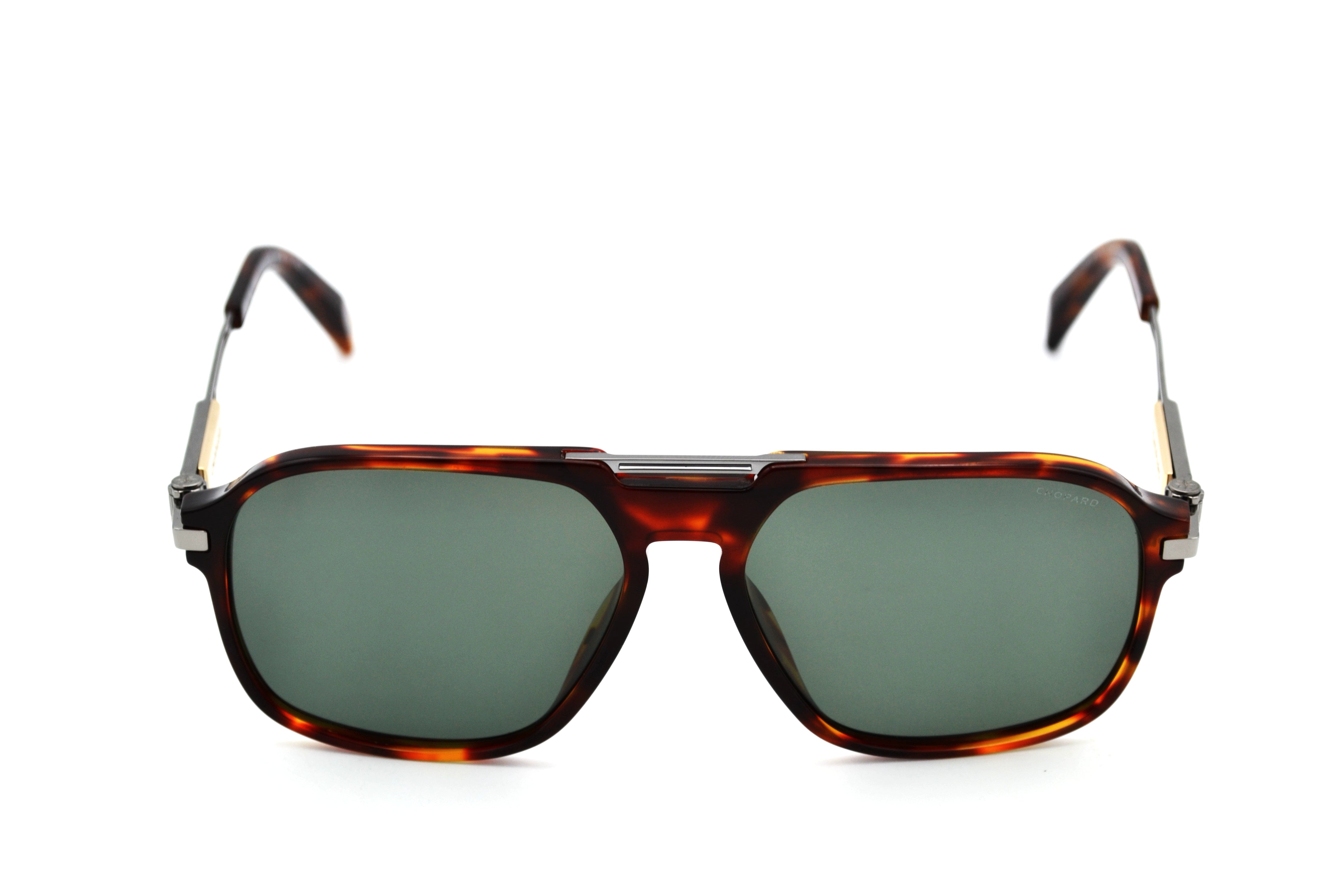 Gafas de sol Chopard SCH347 909P Lentes Polarizadas Diseño de aviador dorado y plateado
