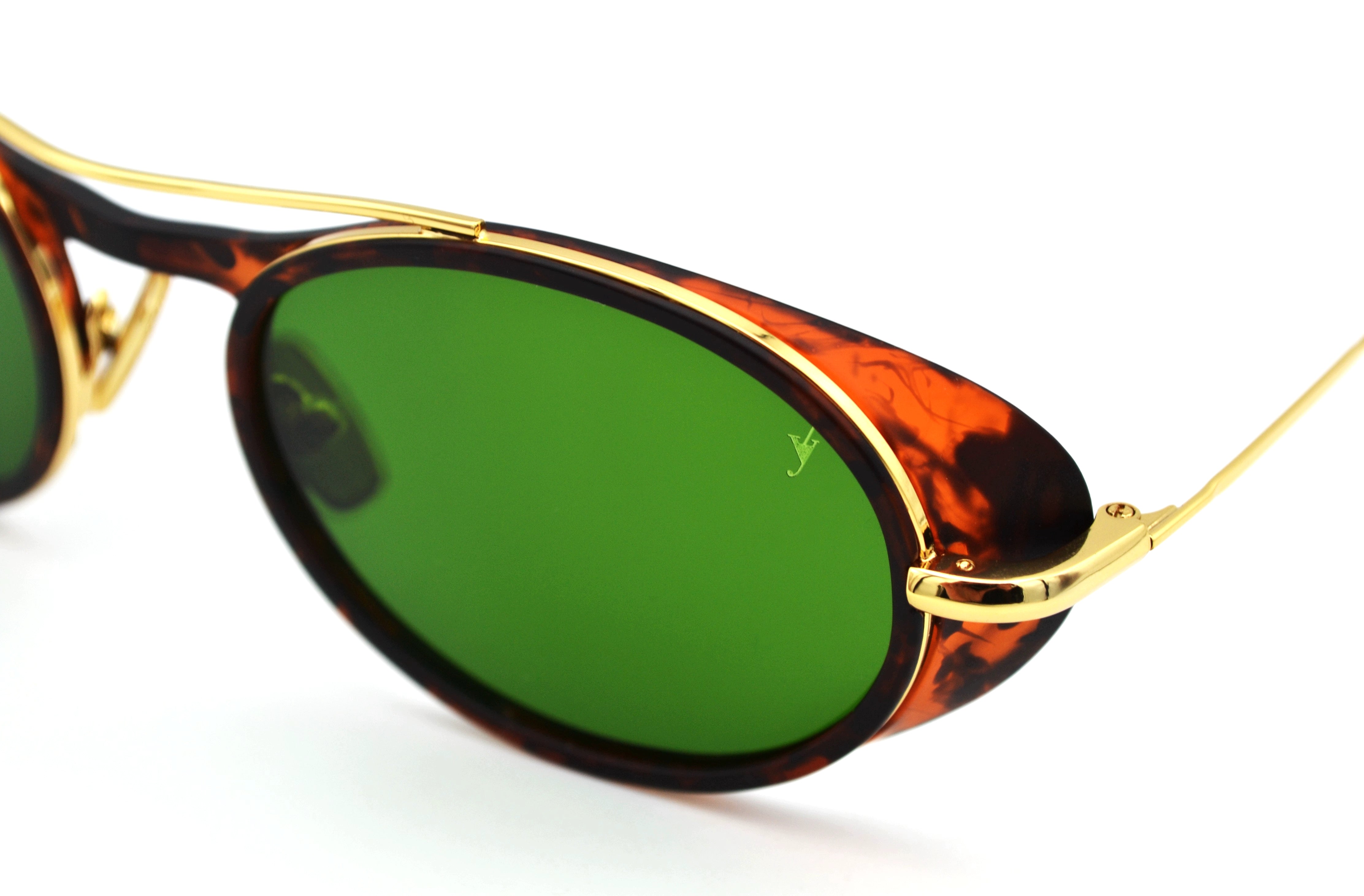 Eyepetizer- HELEN sunglasses, oval design in acetate and gold metal, for women