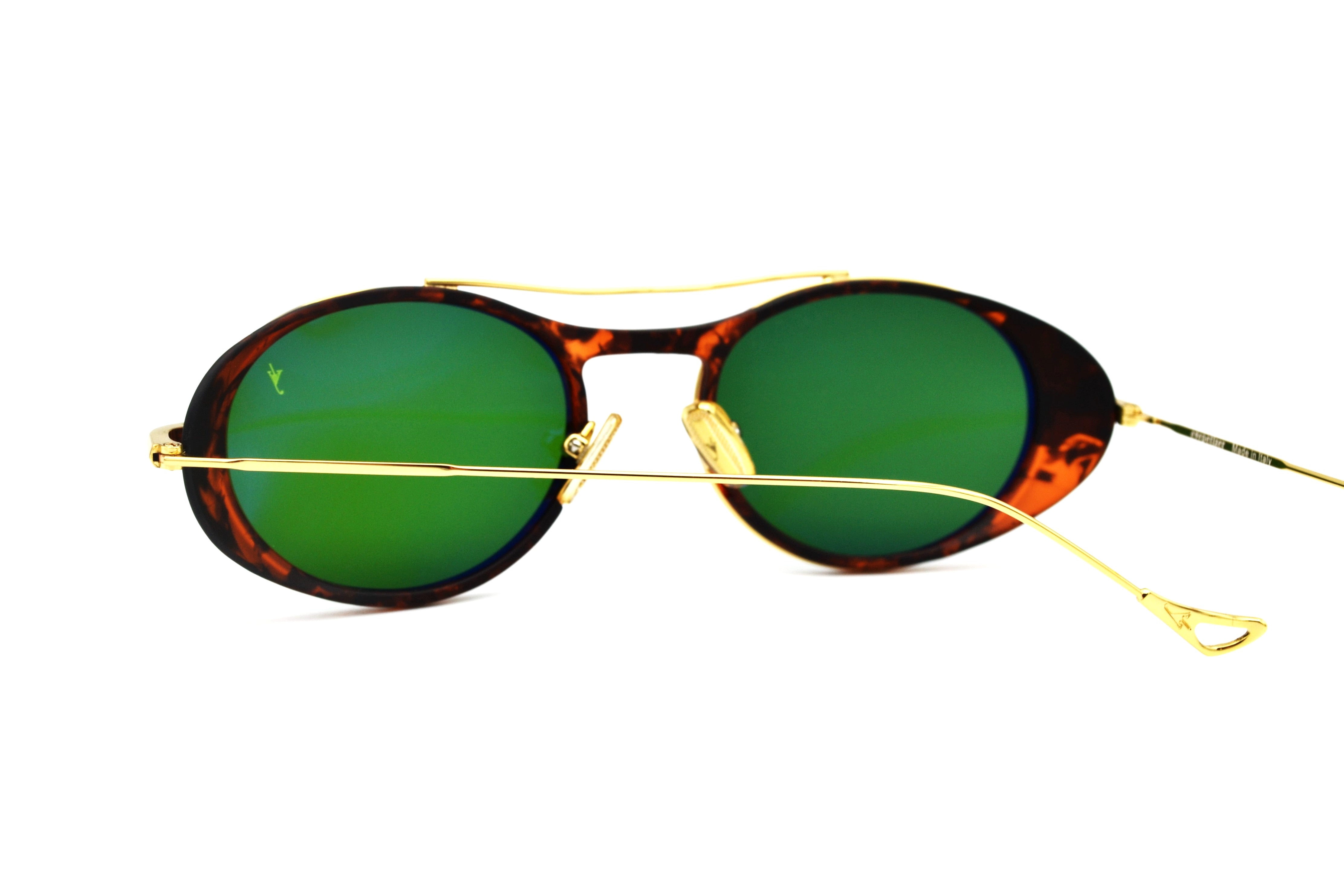 Eyepetizer- HELEN sunglasses, oval design in acetate and gold metal, for women