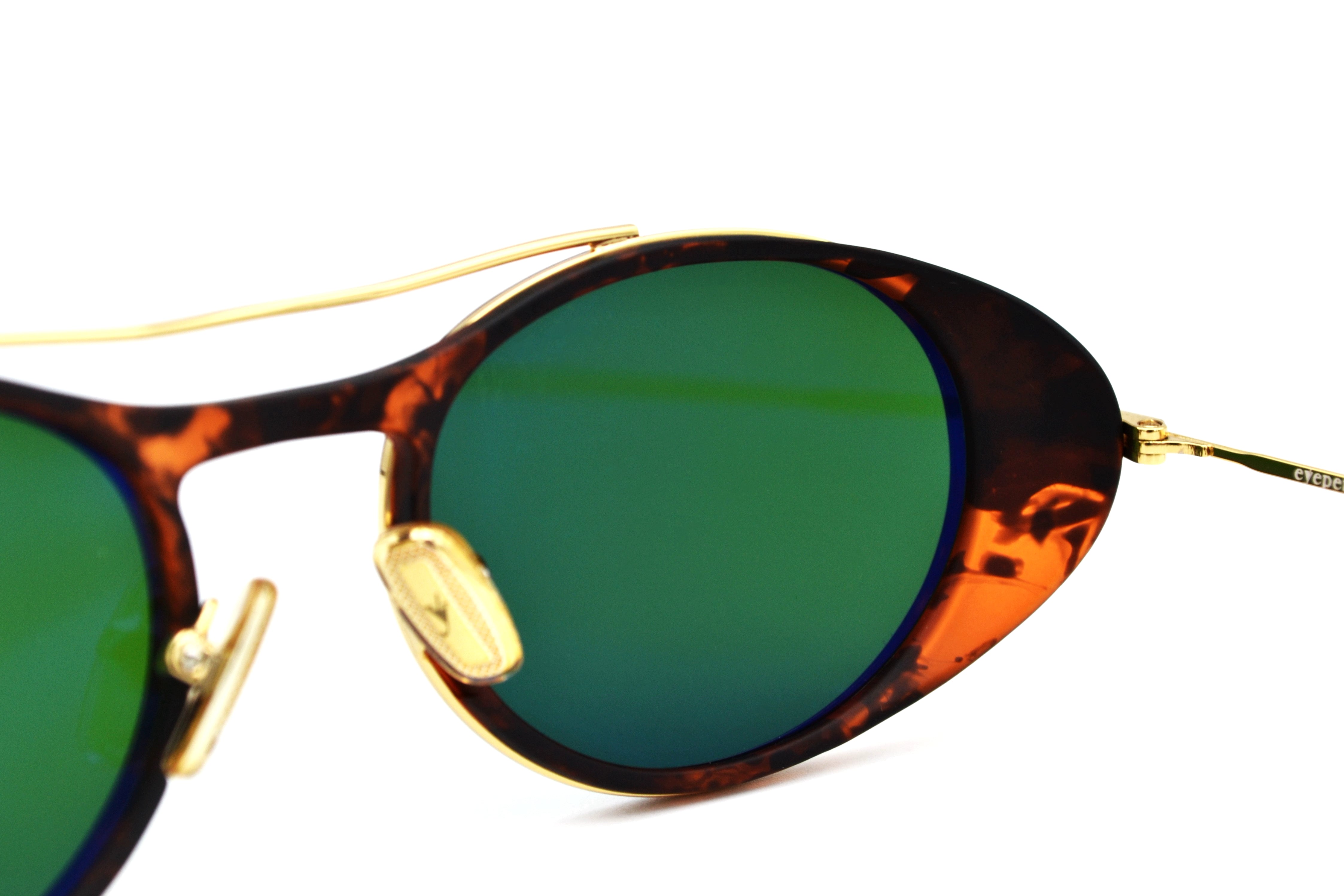 Eyepetizer- HELEN sunglasses, oval design in acetate and gold metal, for women