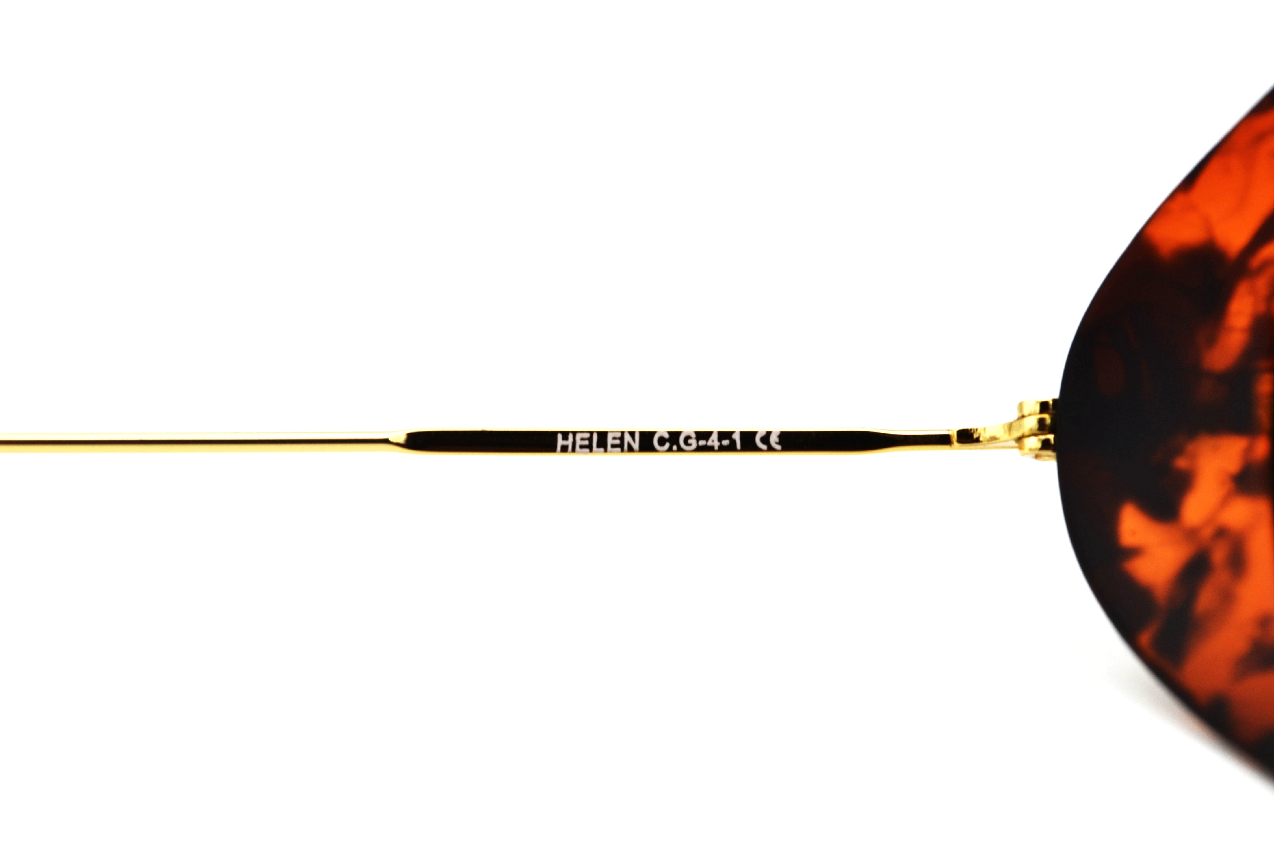 Eyepetizer- HELEN sunglasses, oval design in acetate and gold metal, for women