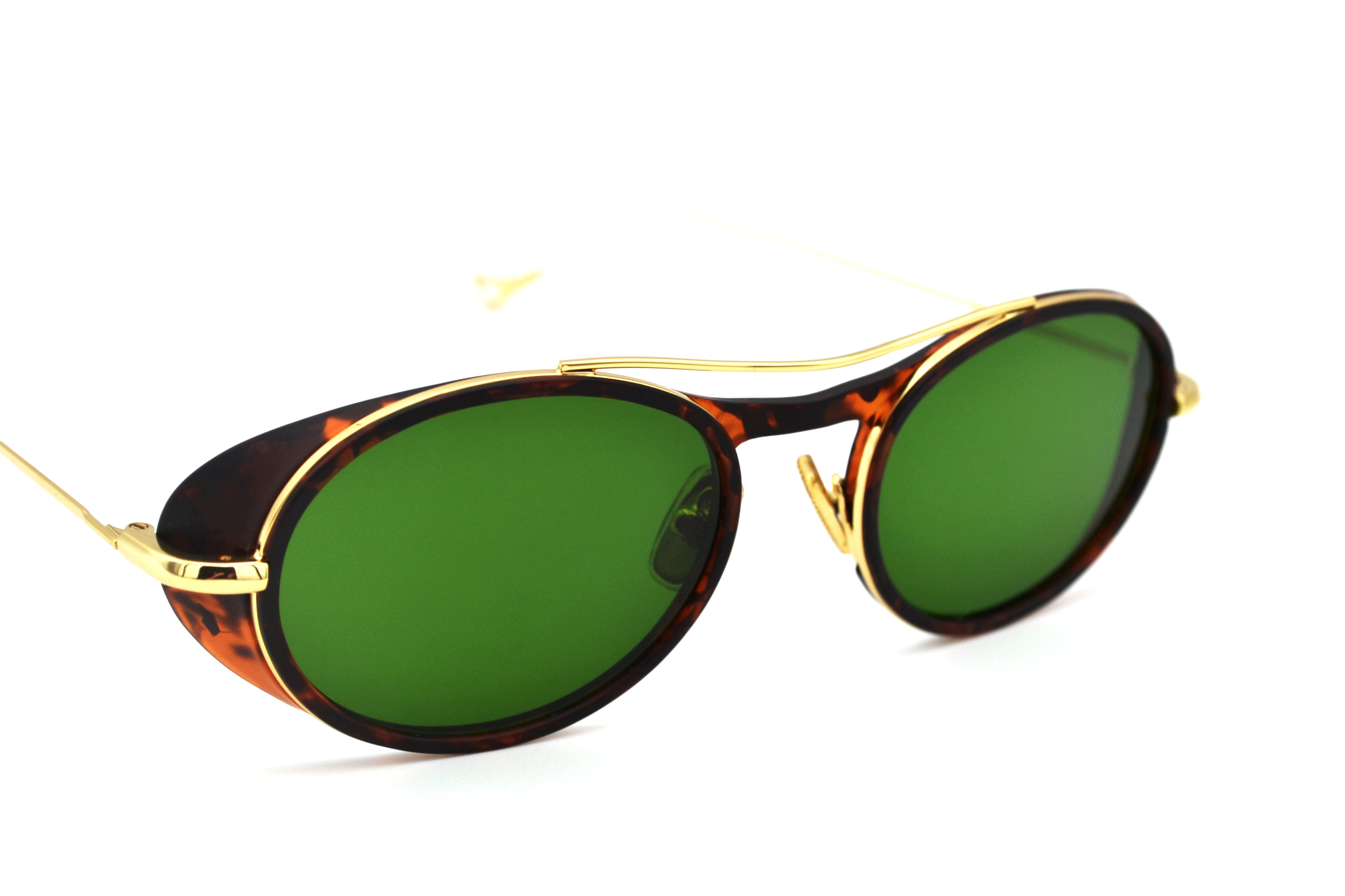 Eyepetizer- HELEN sunglasses, oval design in acetate and gold metal, for women