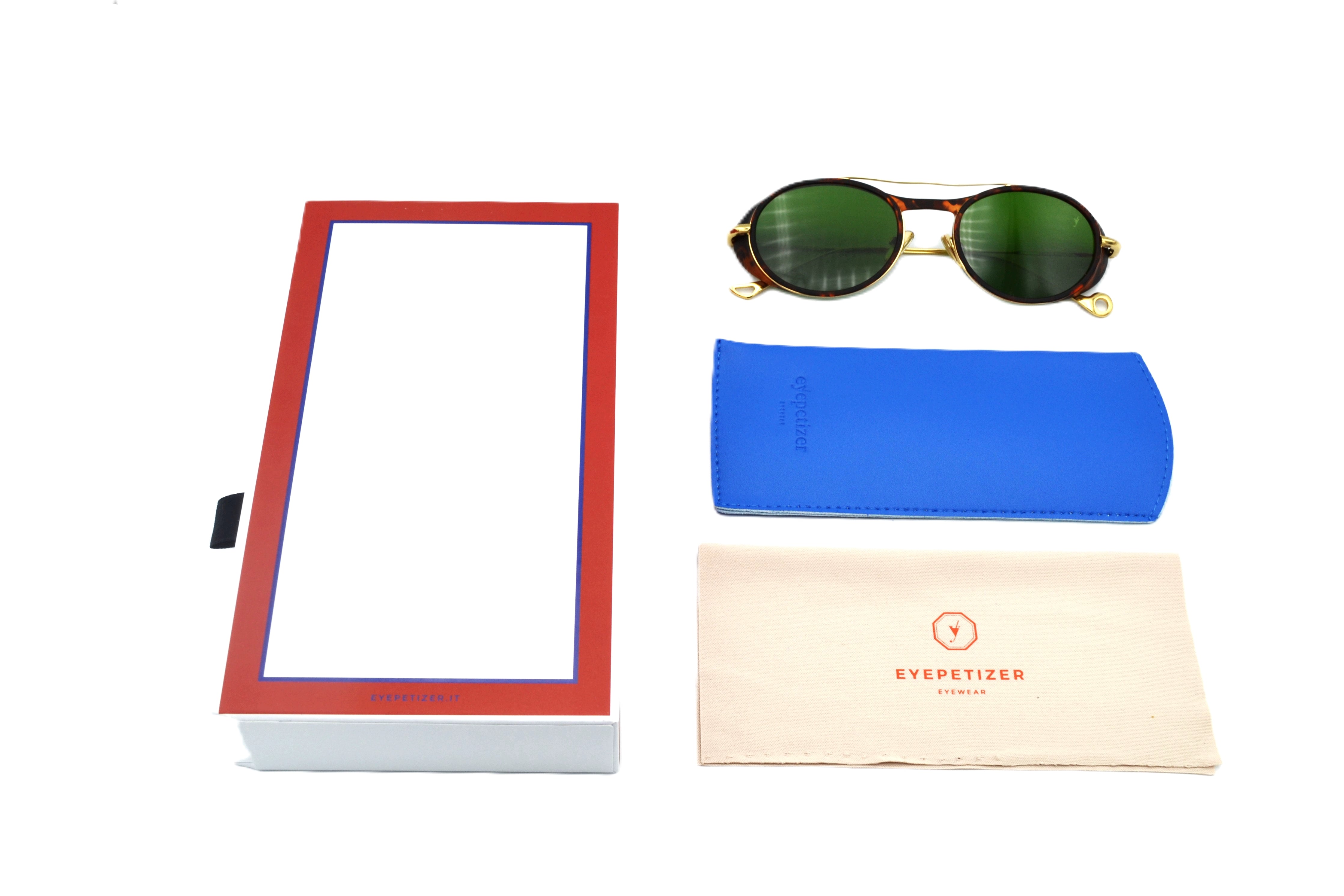 Eyepetizer- HELEN sunglasses, oval design in acetate and gold metal, for women