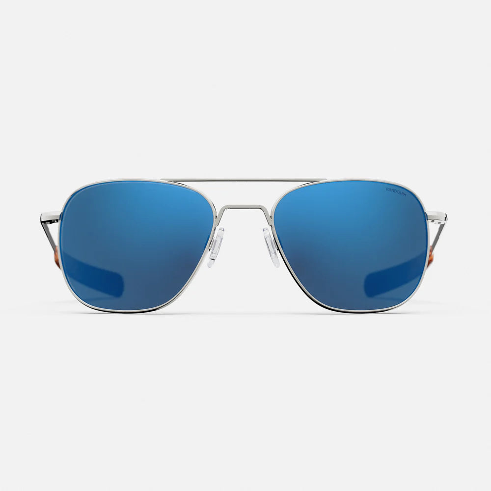 Gafas de sol RANDOLPH Holiday diseño de metal plateado para hombre