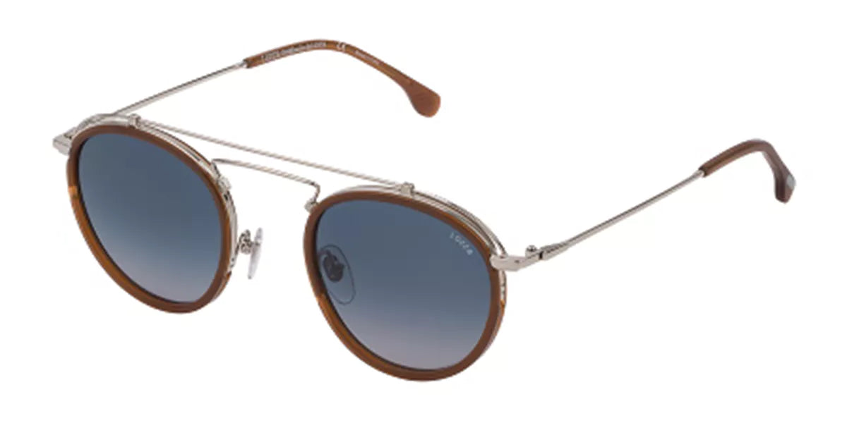 Gafas de sol Lozza SL2316V Firenze - Diseño de acetato y metal plateado, para hombre