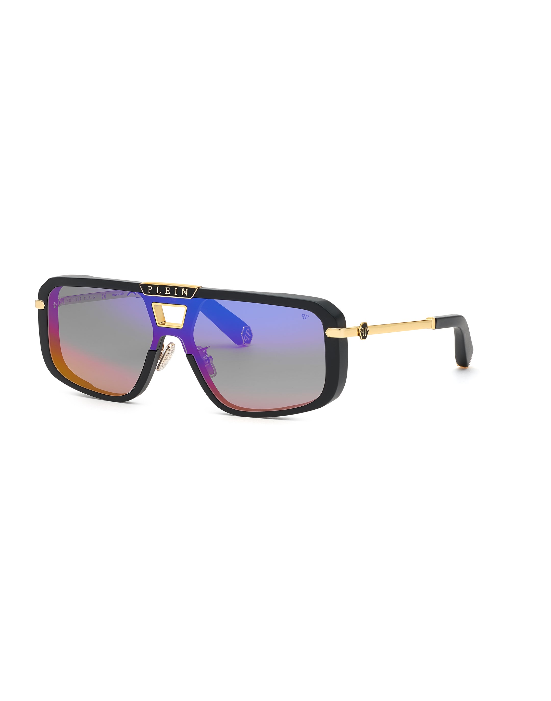 Gafas de sol Philipp Plein - Plein Legacy SPP008M 703V Diseño de acetato y metal dorado para hombre