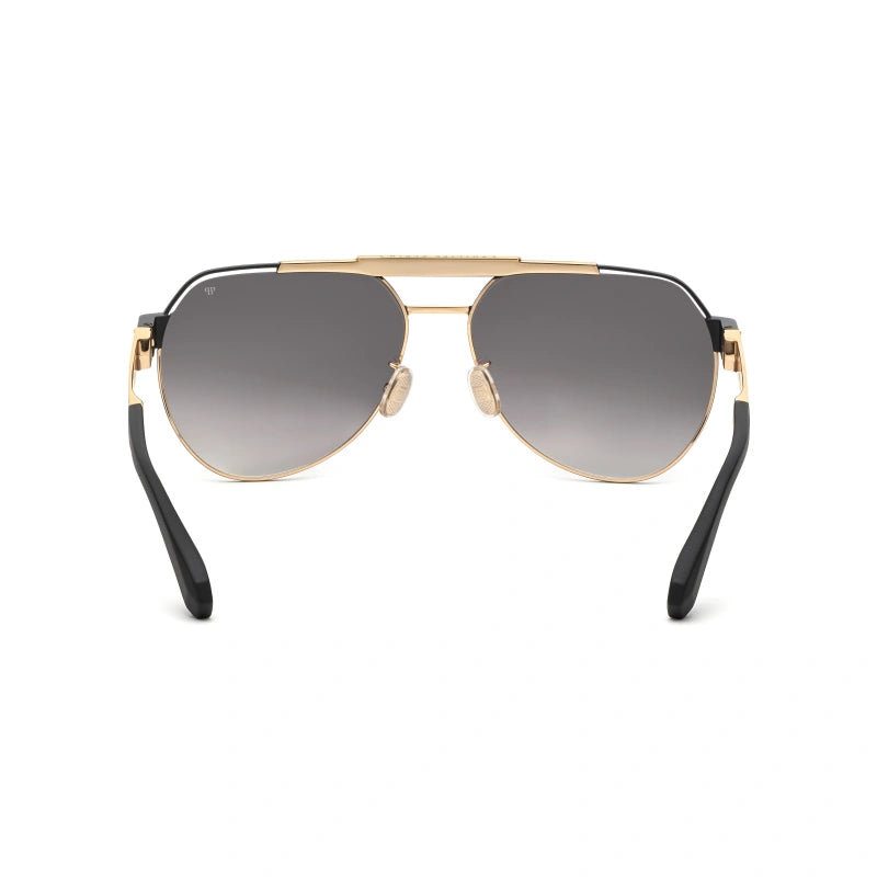 Philipp Plein Sunglasses - Plein Military SPP073M 0302, Aviator Design with Gold Metal for Men