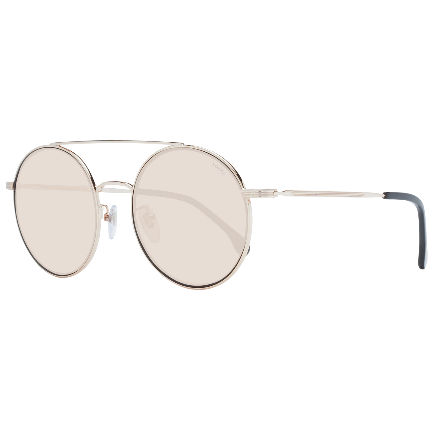 Gafas de sol Lozza SL2335M 301C - Diseño redondo de metal dorado, unisex