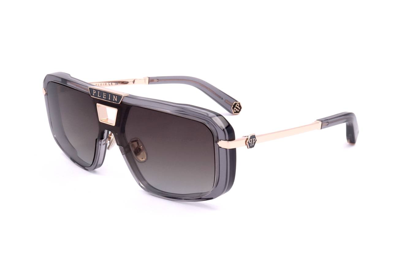 Gafas de sol Philipp Plein - Plein Legacy SPP008, Diseño de acetato y metal dorado para hombre