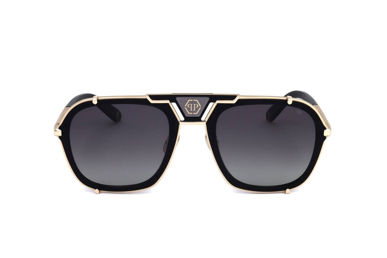 Gafas de sol Philipp Plein - Plein Signature SPP010, Titanio Dorado con lentes Polarizadas, unisex