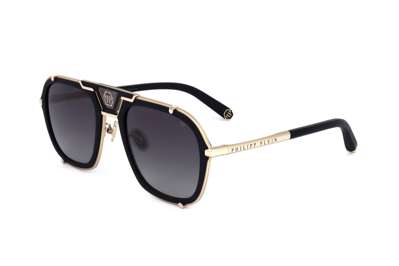 Philipp Plein Sunglasses - Plein Signature SPP010, Gold Titanium with Polarized Lenses, Unisex