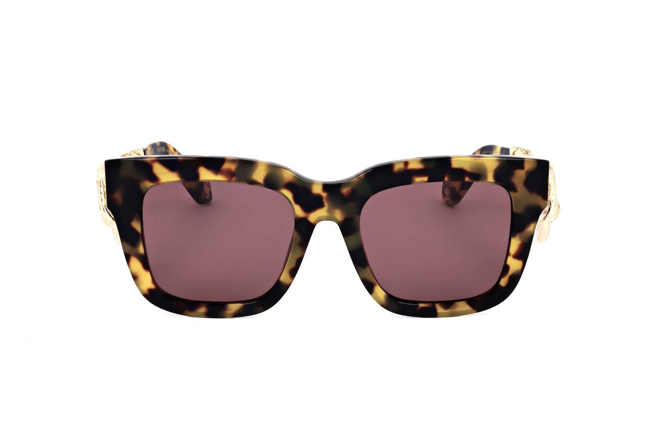 Gafas de sol Roberto Cavalli  SRC041M 0777 - Diseño de acetato y ART DECO de metal dorado