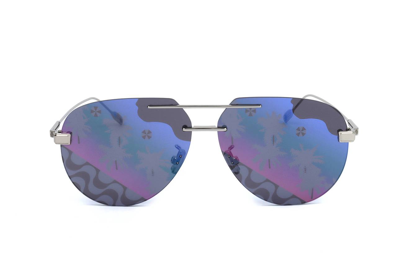 Gafas de sol RIMOWA RW40011U 16U - Diseño playa de aviador, con varillas de acero inoxidable, para hombre